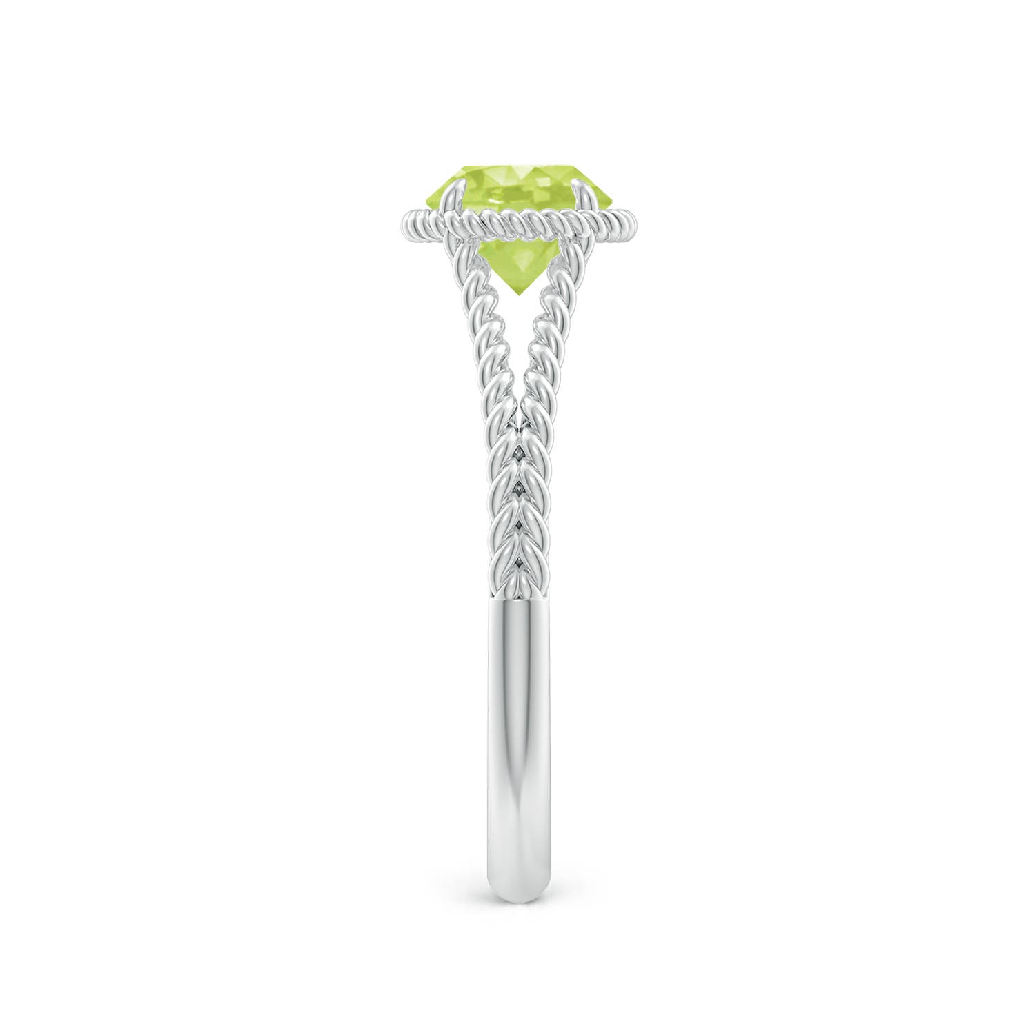 A - Peridot / 0.95 CT / 14 KT White Gold