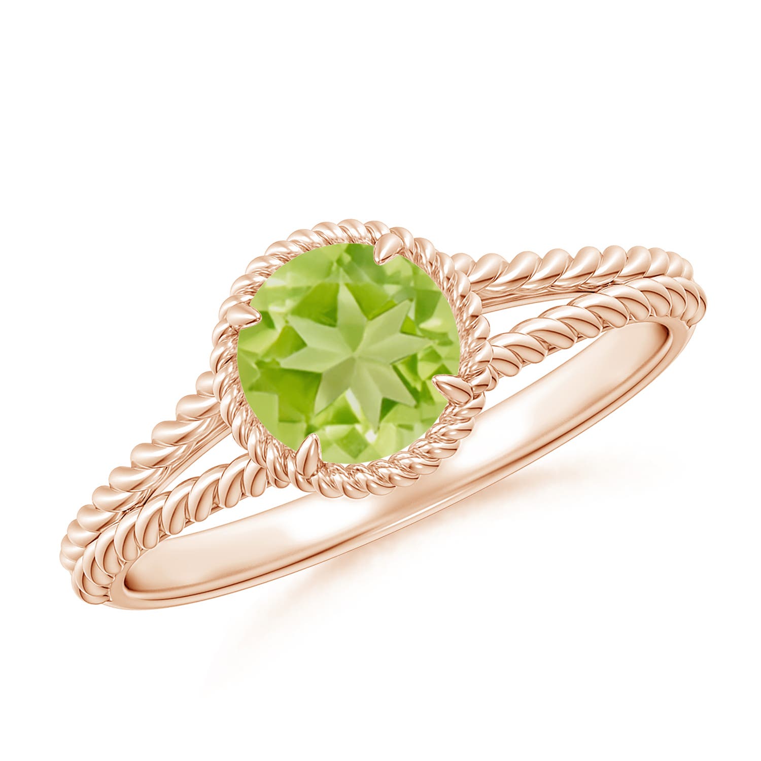 AA - Peridot / 0.95 CT / 14 KT Rose Gold