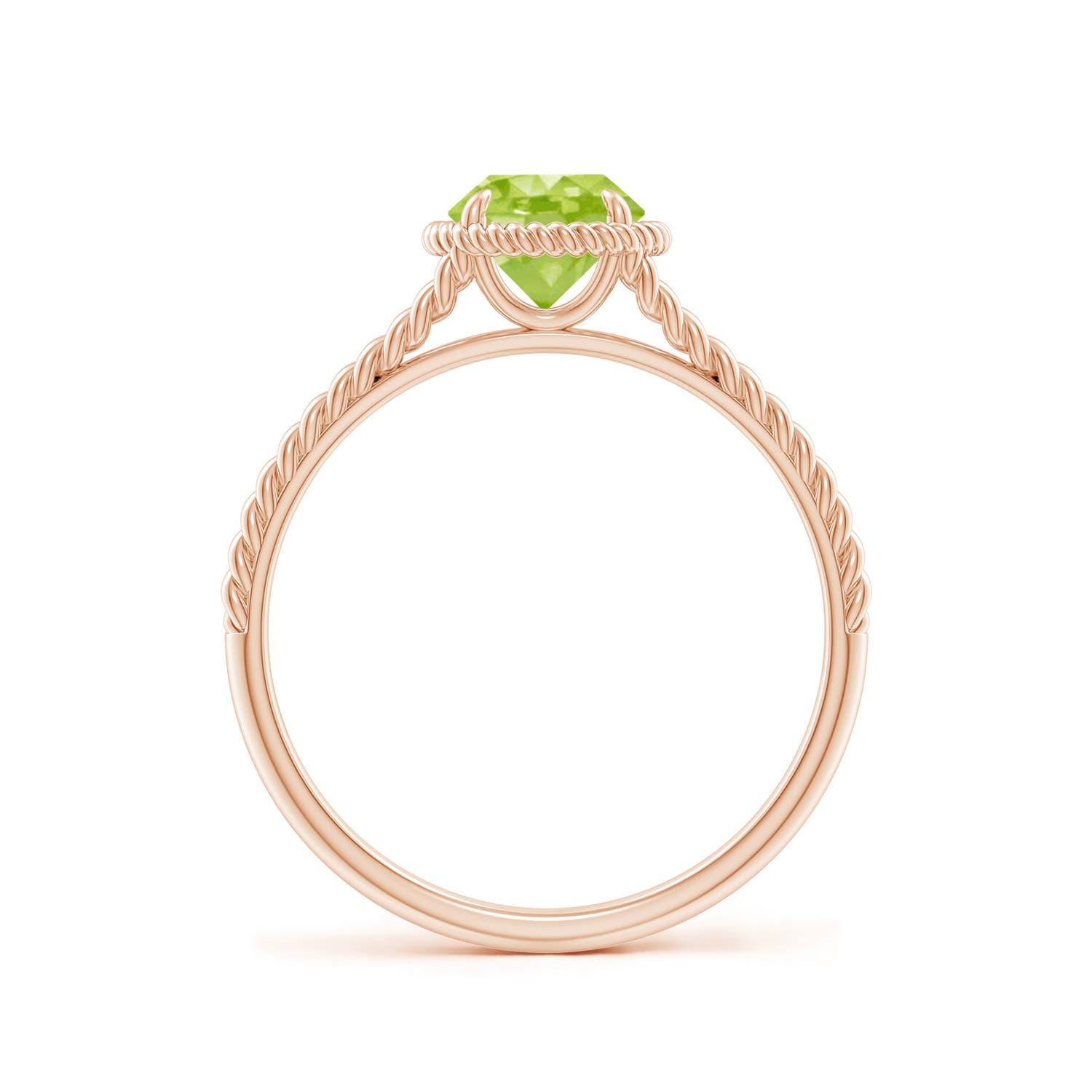 AA - Peridot / 0.95 CT / 14 KT Rose Gold