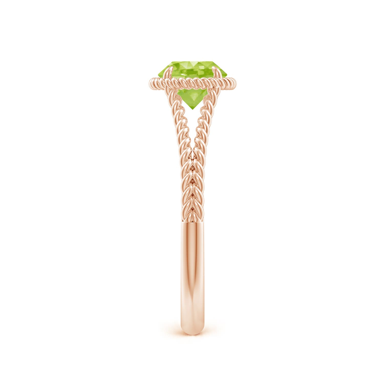 AA - Peridot / 0.95 CT / 14 KT Rose Gold