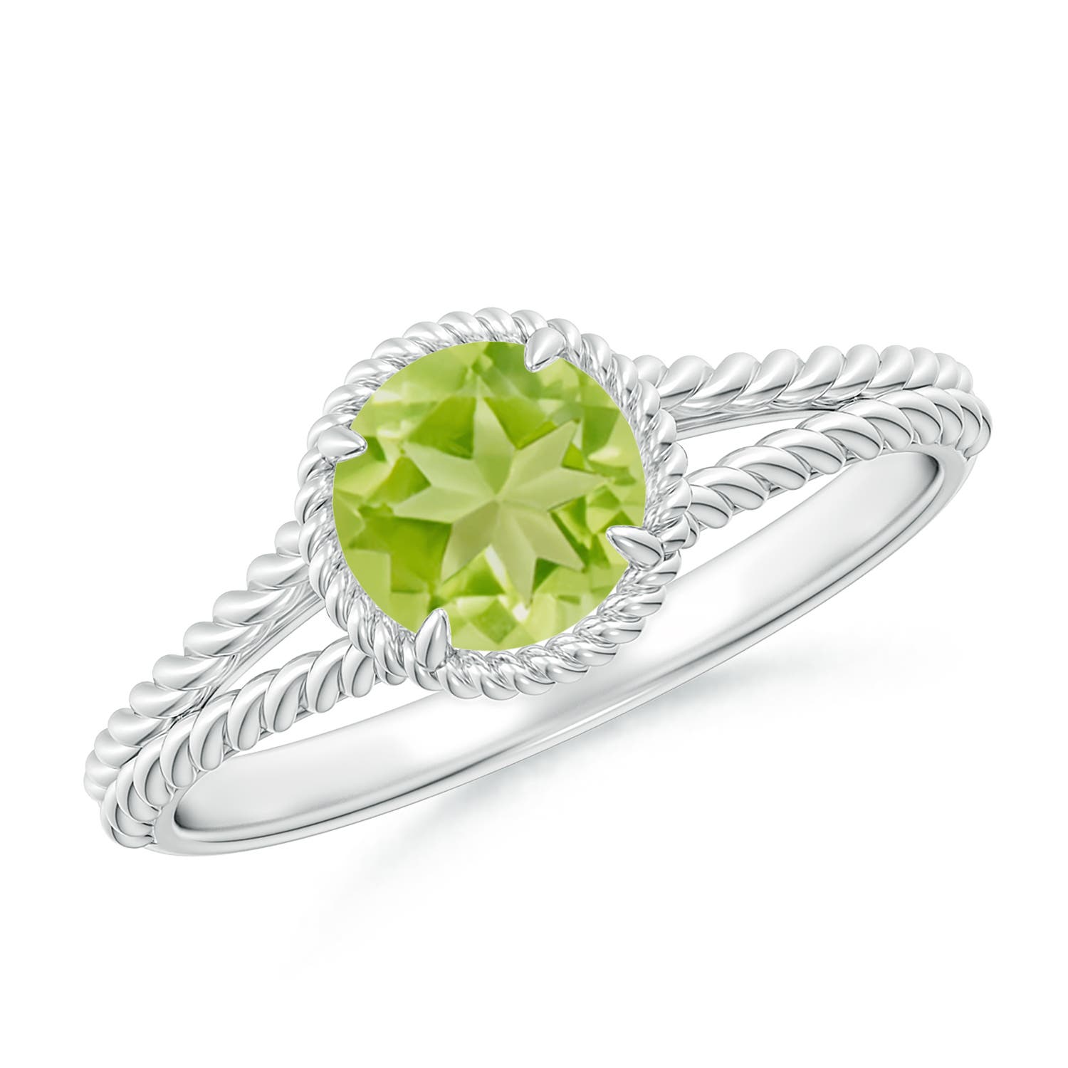 AA - Peridot / 0.95 CT / 14 KT White Gold