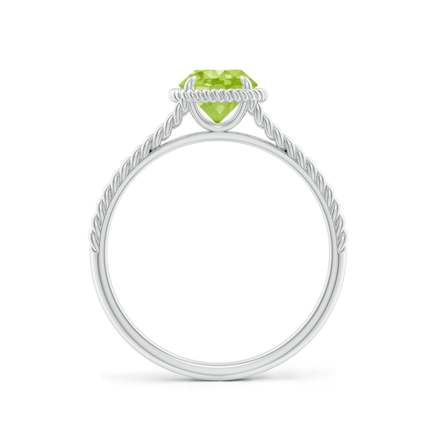 AA - Peridot / 0.95 CT / 14 KT White Gold