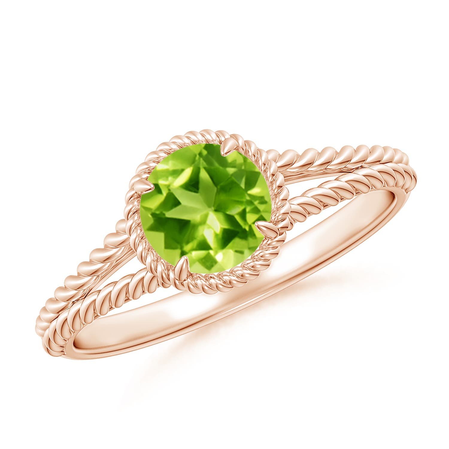 AAA - Peridot / 0.95 CT / 14 KT Rose Gold