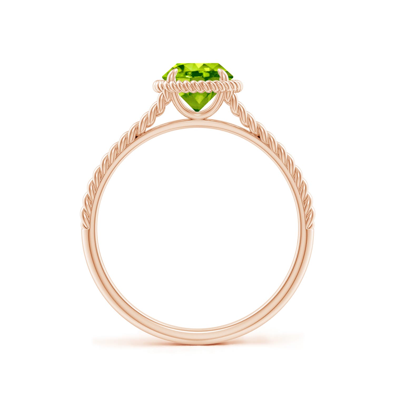 AAA - Peridot / 0.95 CT / 14 KT Rose Gold