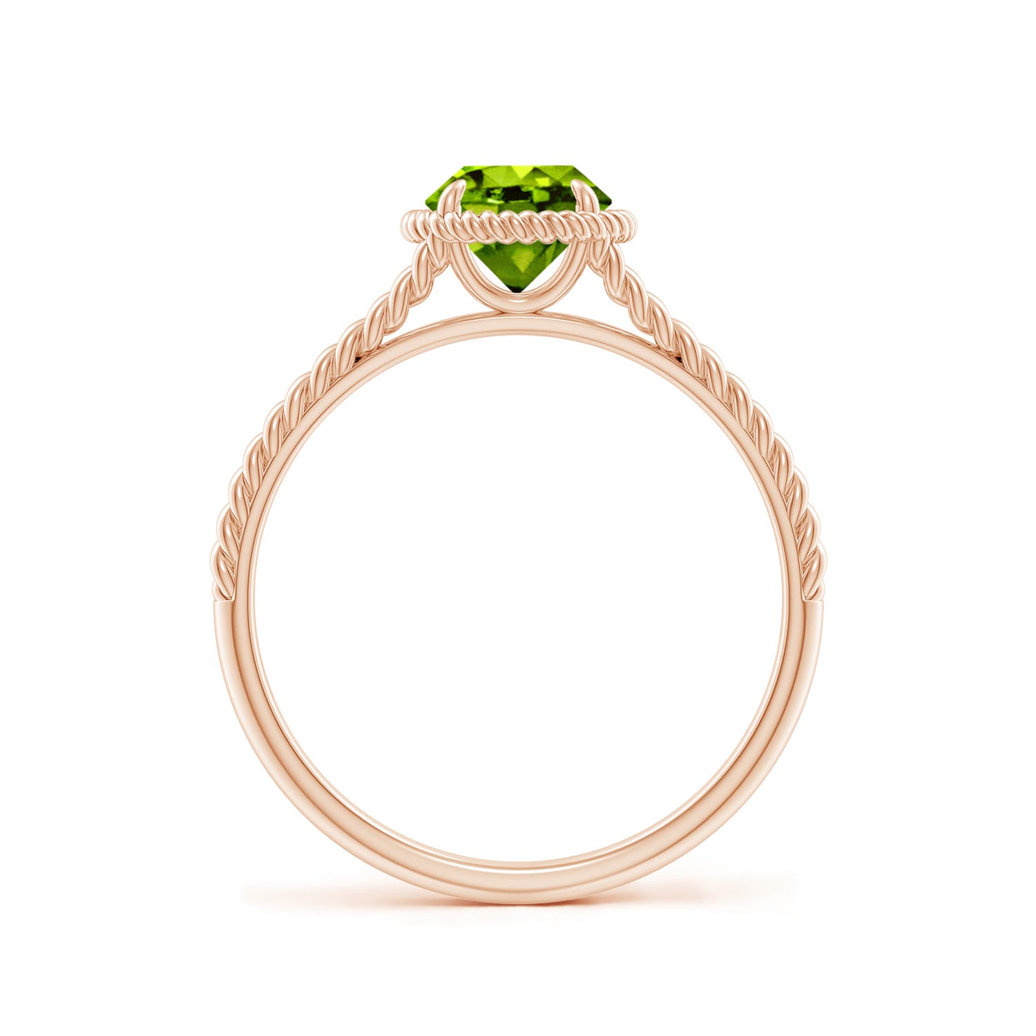 AAAA - Peridot / 0.95 CT / 14 KT Rose Gold