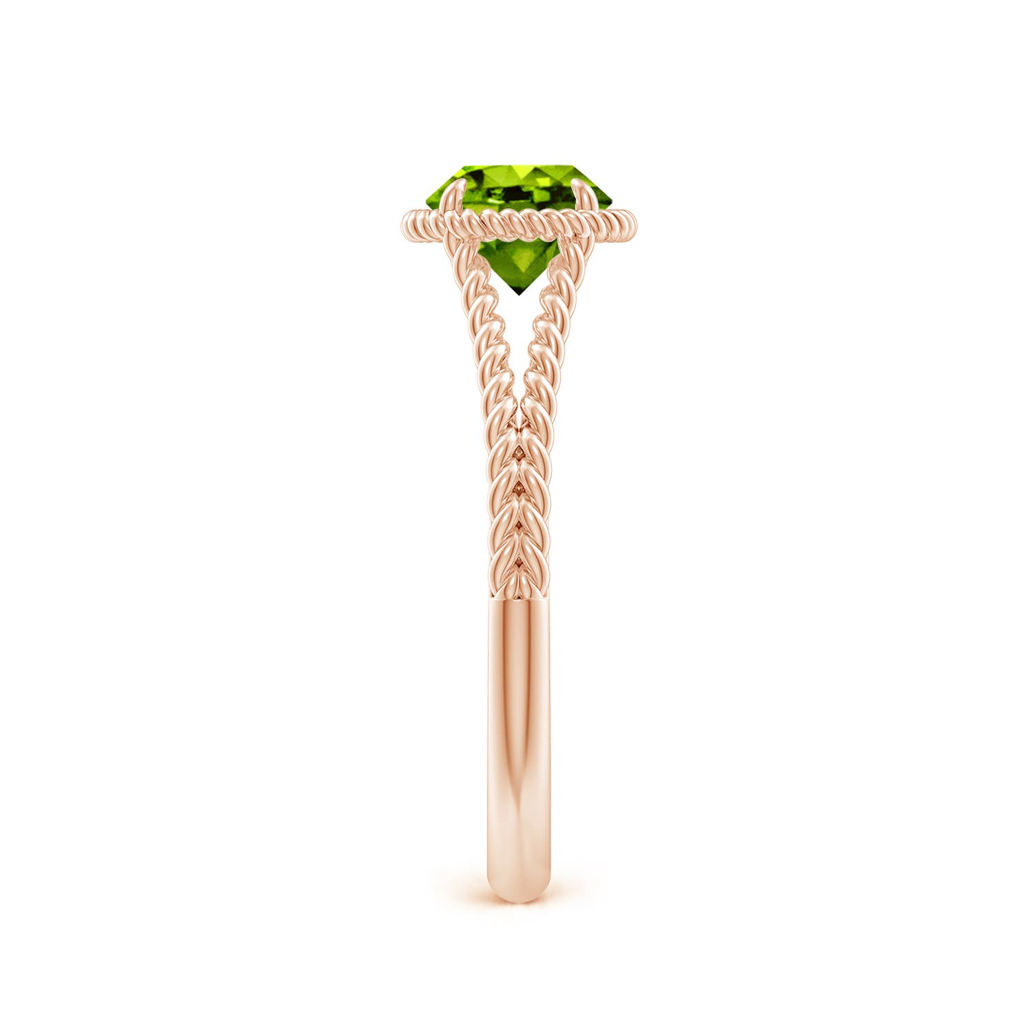 AAAA - Peridot / 0.95 CT / 14 KT Rose Gold