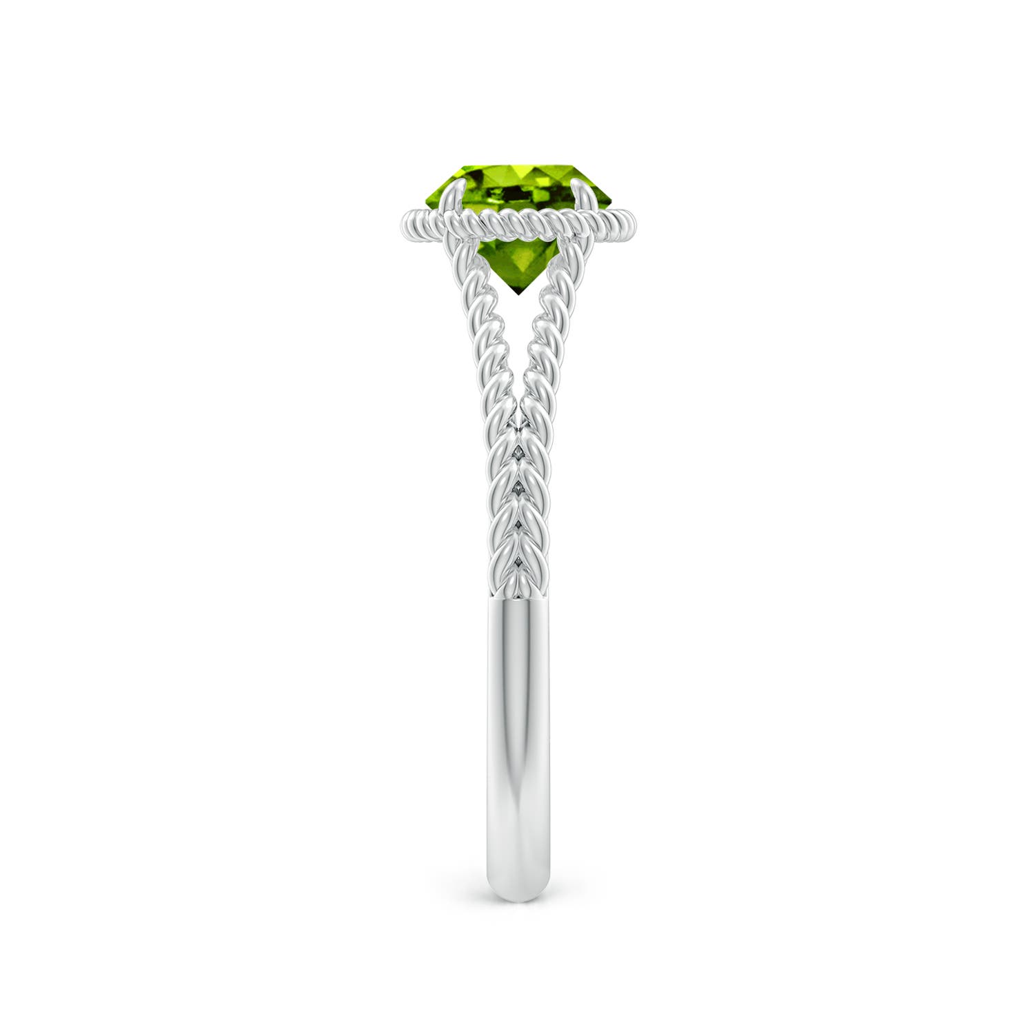 AAAA - Peridot / 0.95 CT / 14 KT White Gold