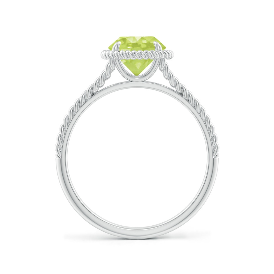 7mm A Peridot Twist Rope Split Shank Ring in P950 Platinum side-1