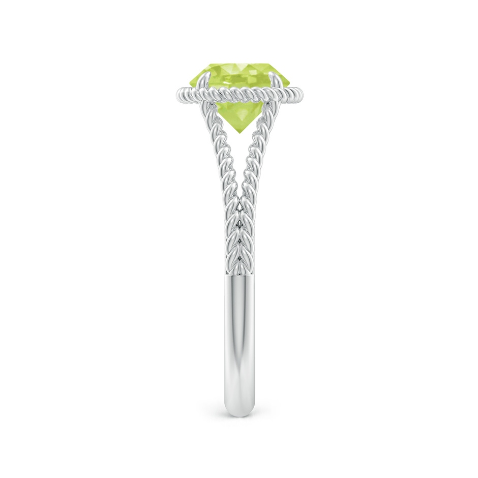 7mm A Peridot Twist Rope Split Shank Ring in P950 Platinum side-2