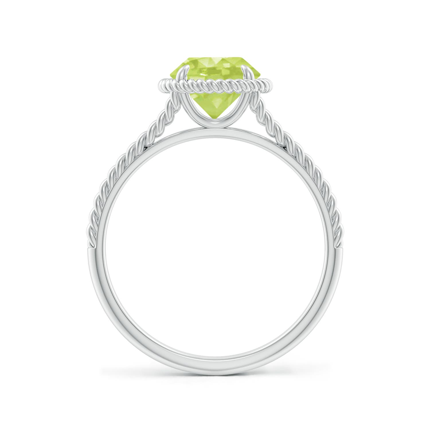 A - Peridot / 1.4 CT / 14 KT White Gold