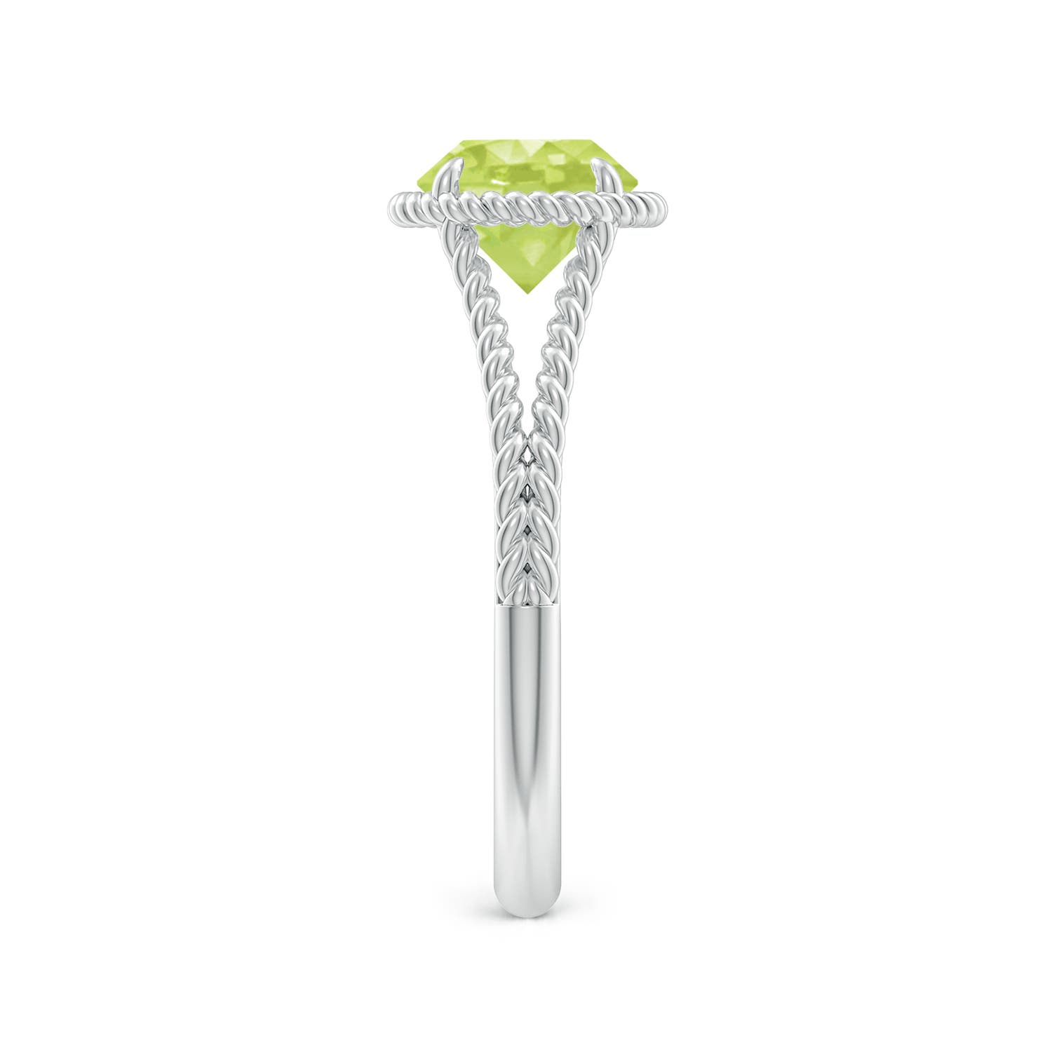 A - Peridot / 1.4 CT / 14 KT White Gold