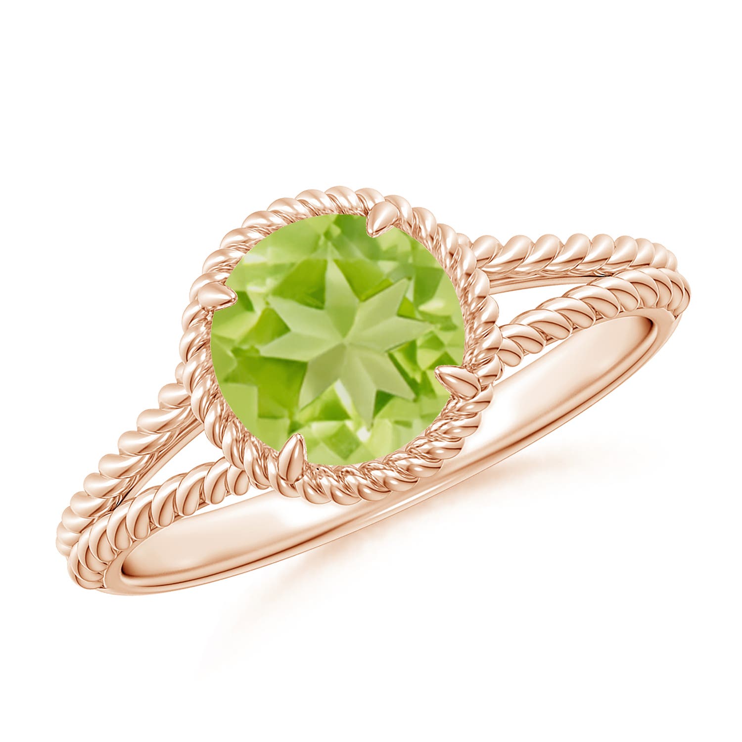 AA - Peridot / 1.4 CT / 14 KT Rose Gold