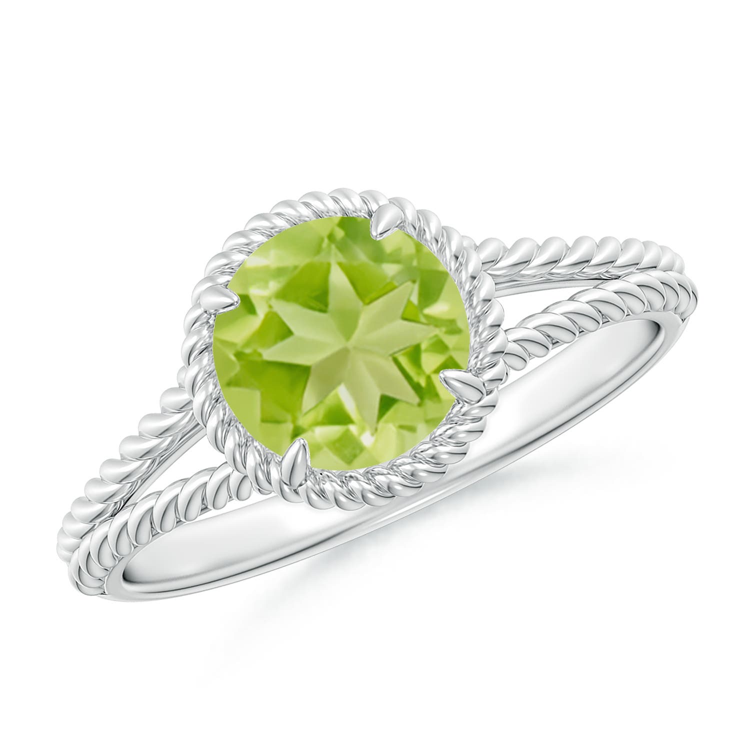 AA - Peridot / 1.4 CT / 14 KT White Gold