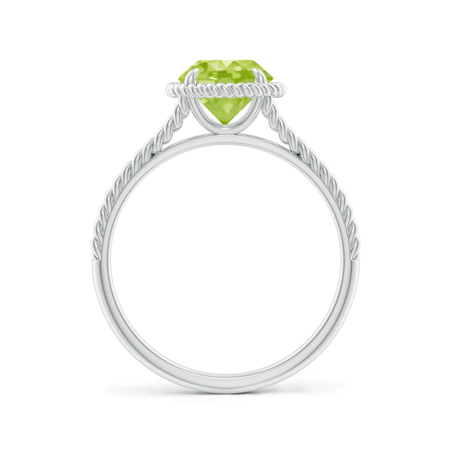 AA - Peridot / 1.4 CT / 14 KT White Gold