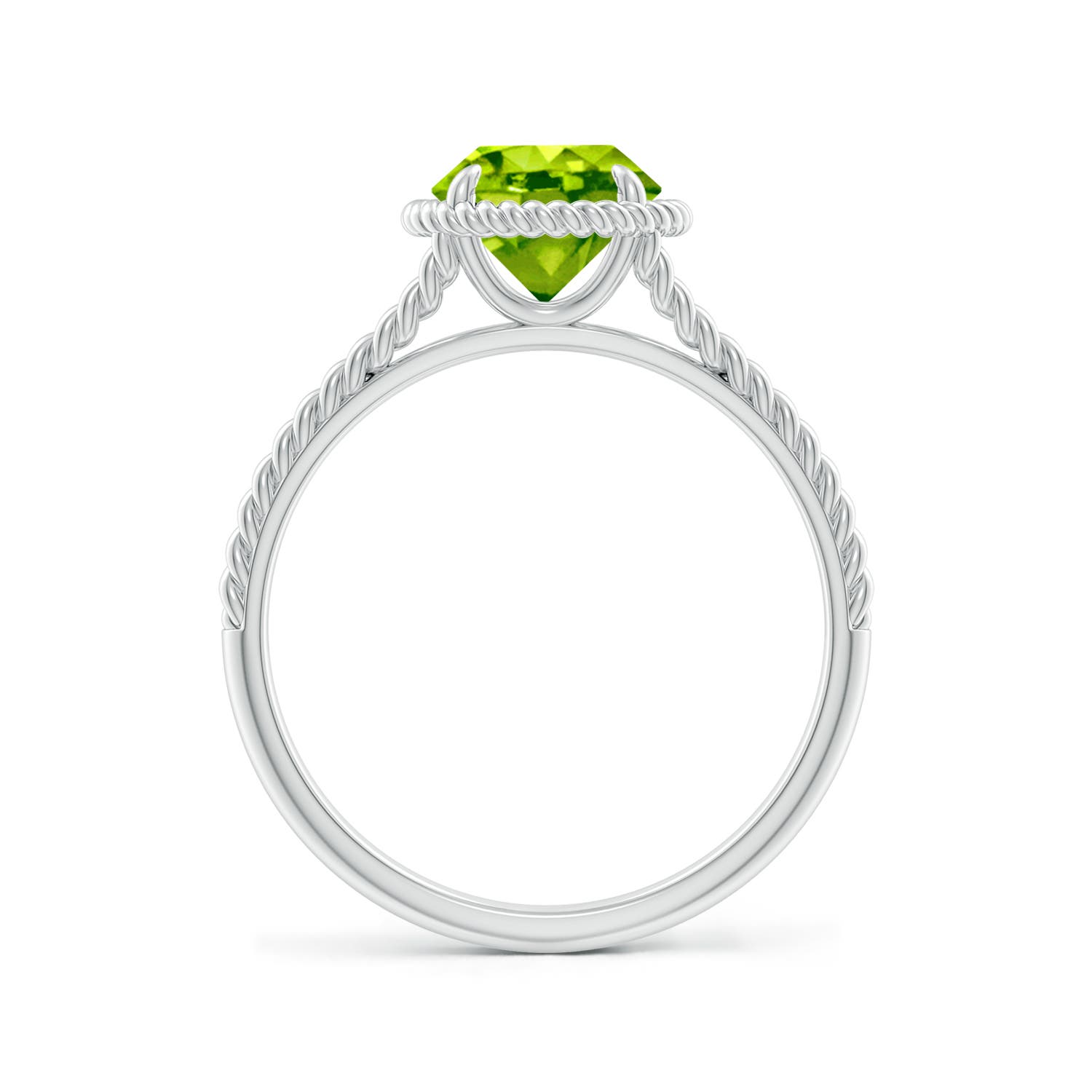 AAA - Peridot / 1.4 CT / 14 KT White Gold