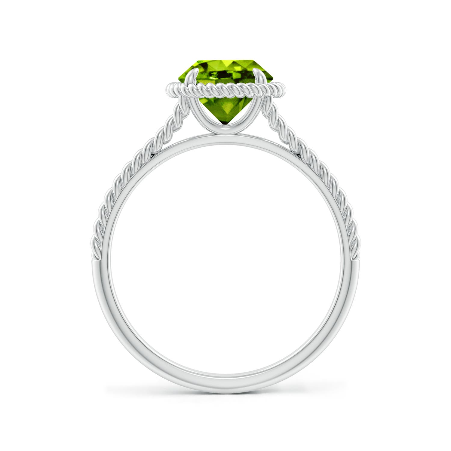 AAAA - Peridot / 1.4 CT / 14 KT White Gold