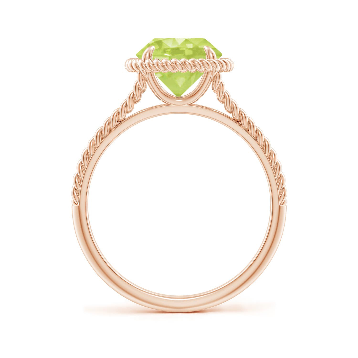 A - Peridot / 2 CT / 14 KT Rose Gold