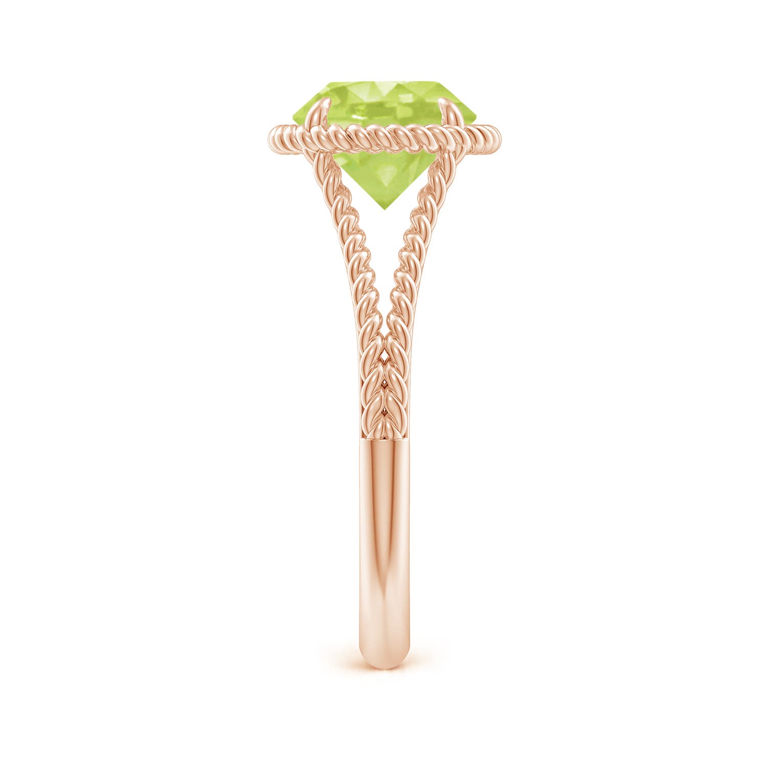 A - Peridot / 2 CT / 14 KT Rose Gold