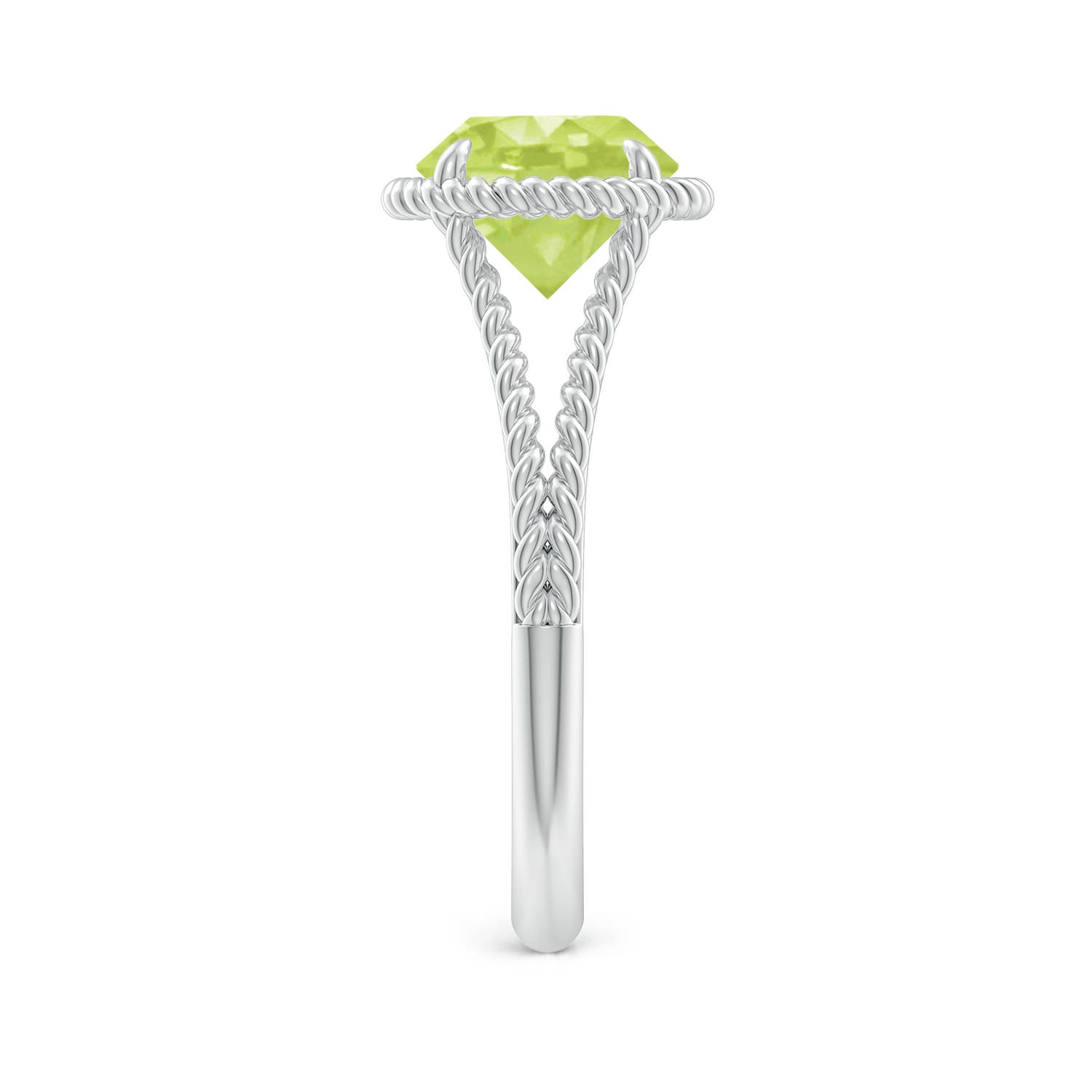 A - Peridot / 2 CT / 14 KT White Gold