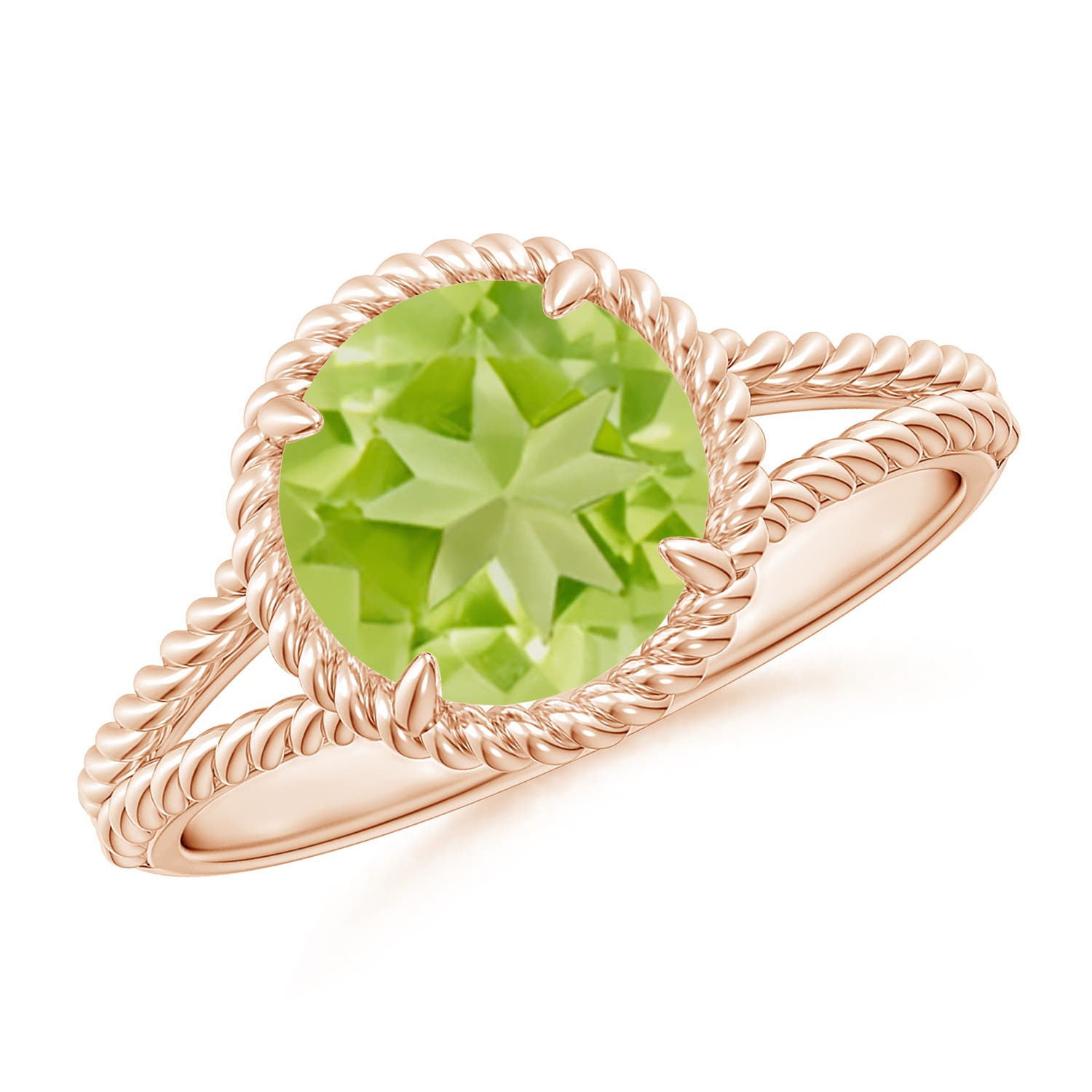 AA - Peridot / 2 CT / 14 KT Rose Gold