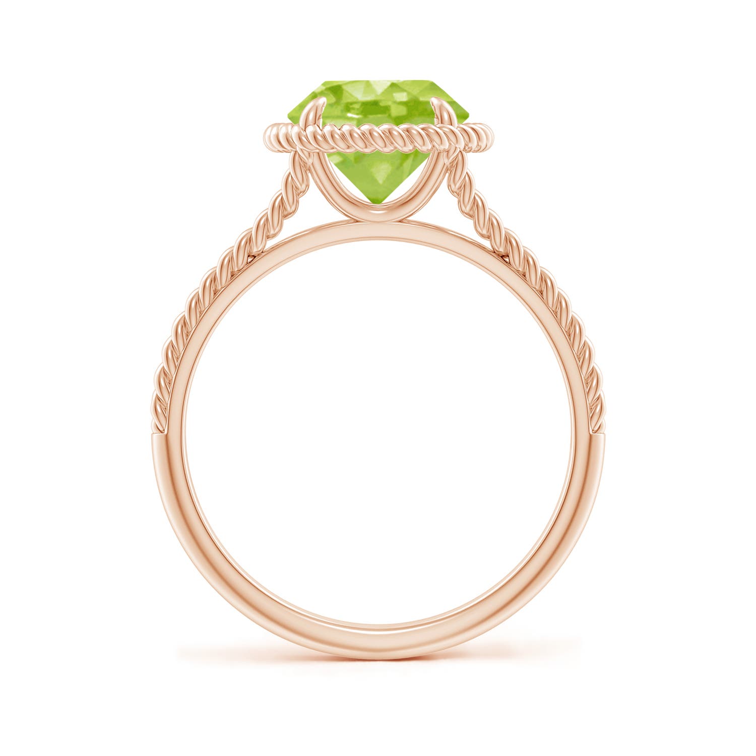 AA - Peridot / 2 CT / 14 KT Rose Gold