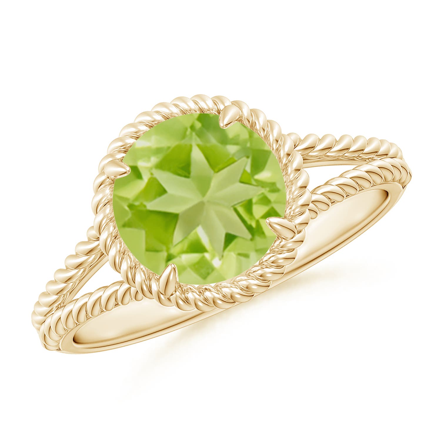 AA - Peridot / 2 CT / 14 KT Yellow Gold