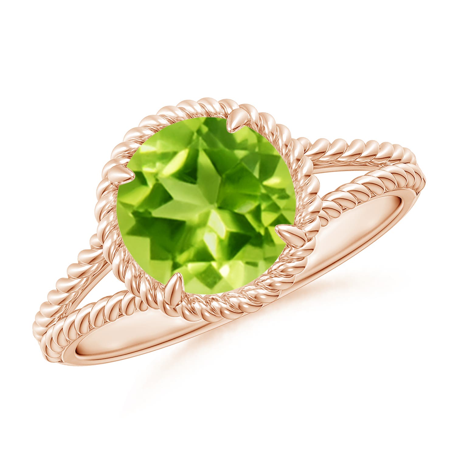 AAA - Peridot / 2 CT / 14 KT Rose Gold