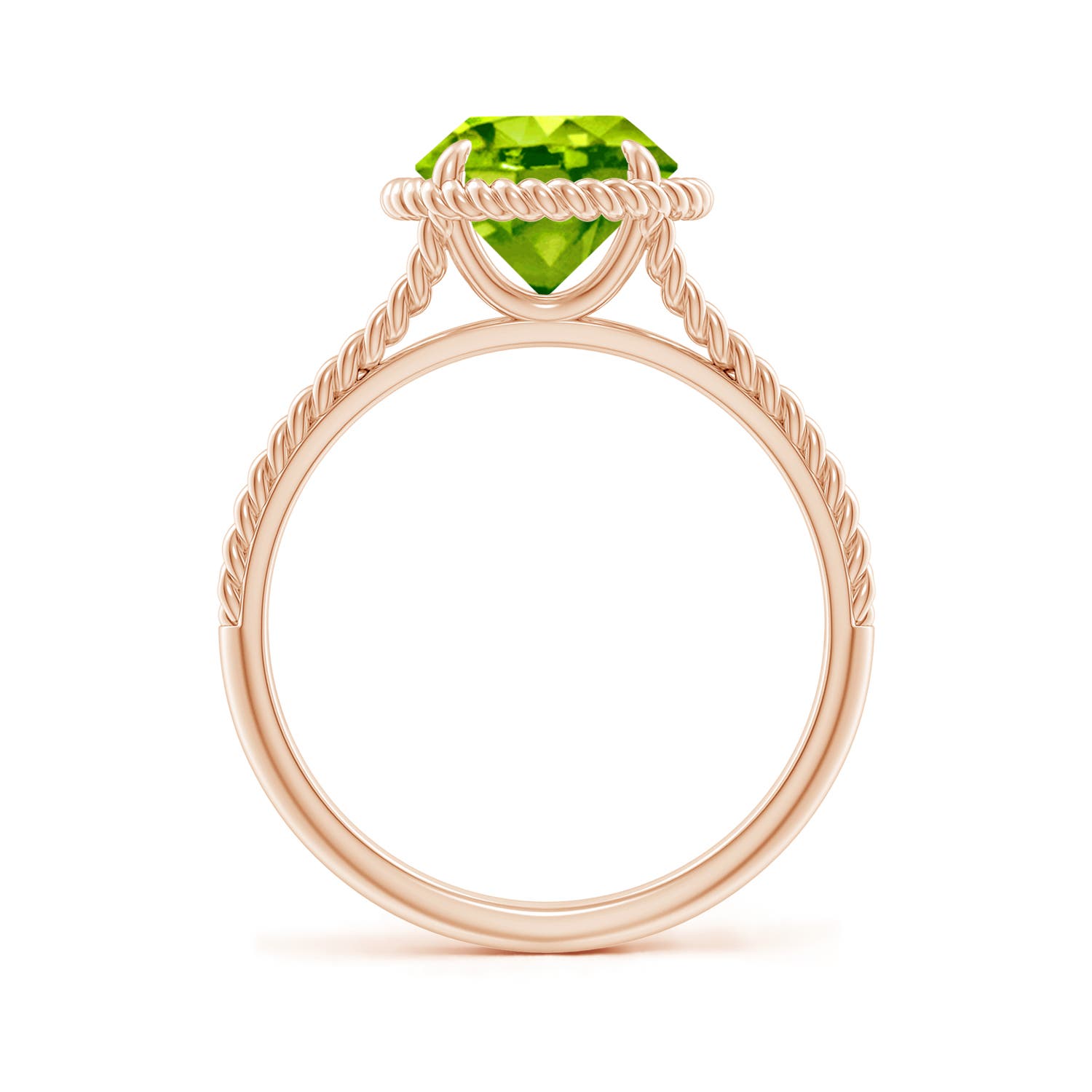 AAA - Peridot / 2 CT / 14 KT Rose Gold