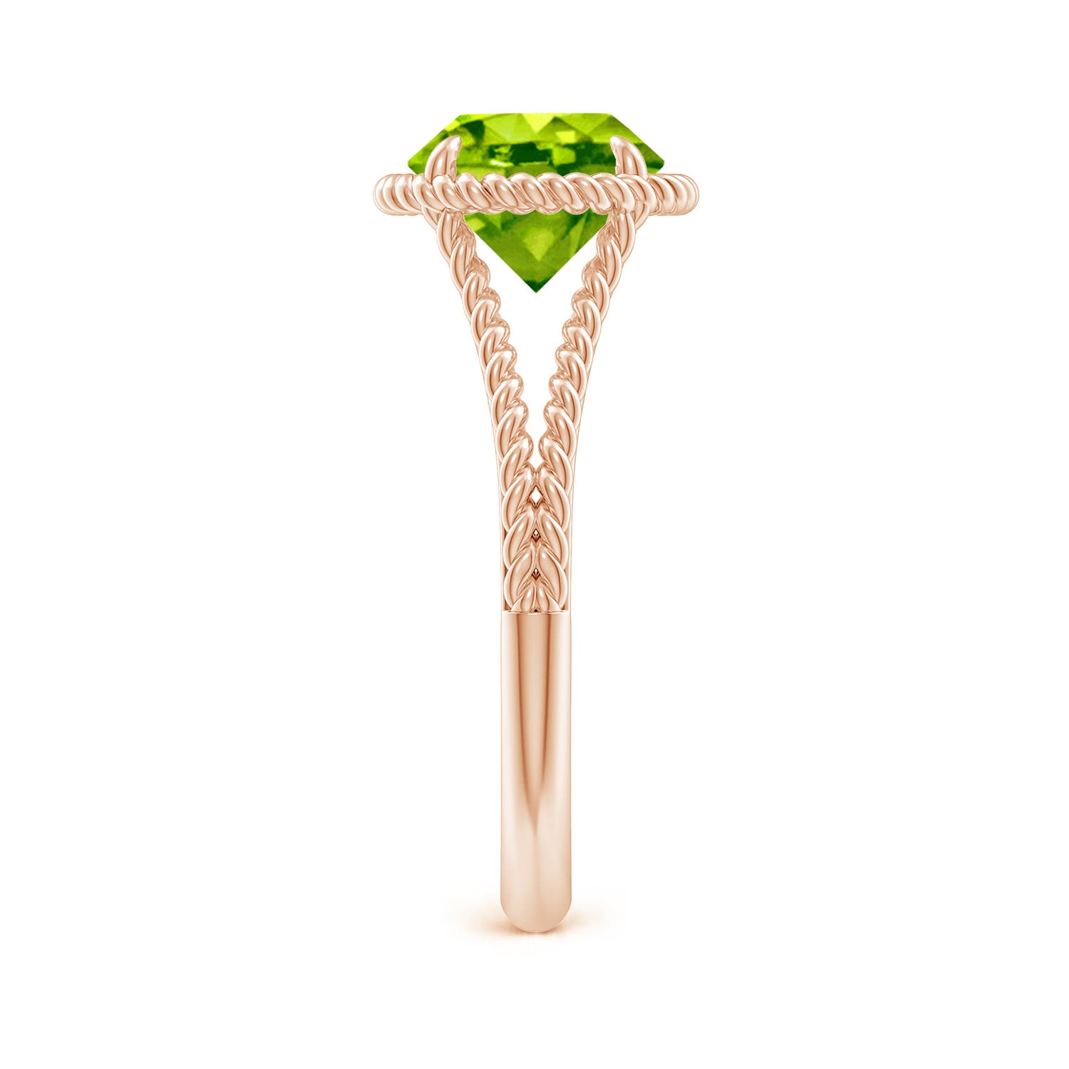 AAA - Peridot / 2 CT / 14 KT Rose Gold