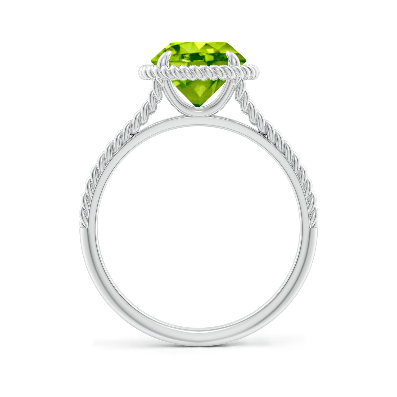 AAA - Peridot / 2 CT / 14 KT White Gold