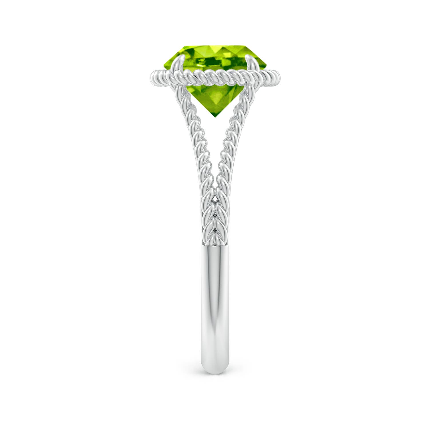 AAA - Peridot / 2 CT / 14 KT White Gold