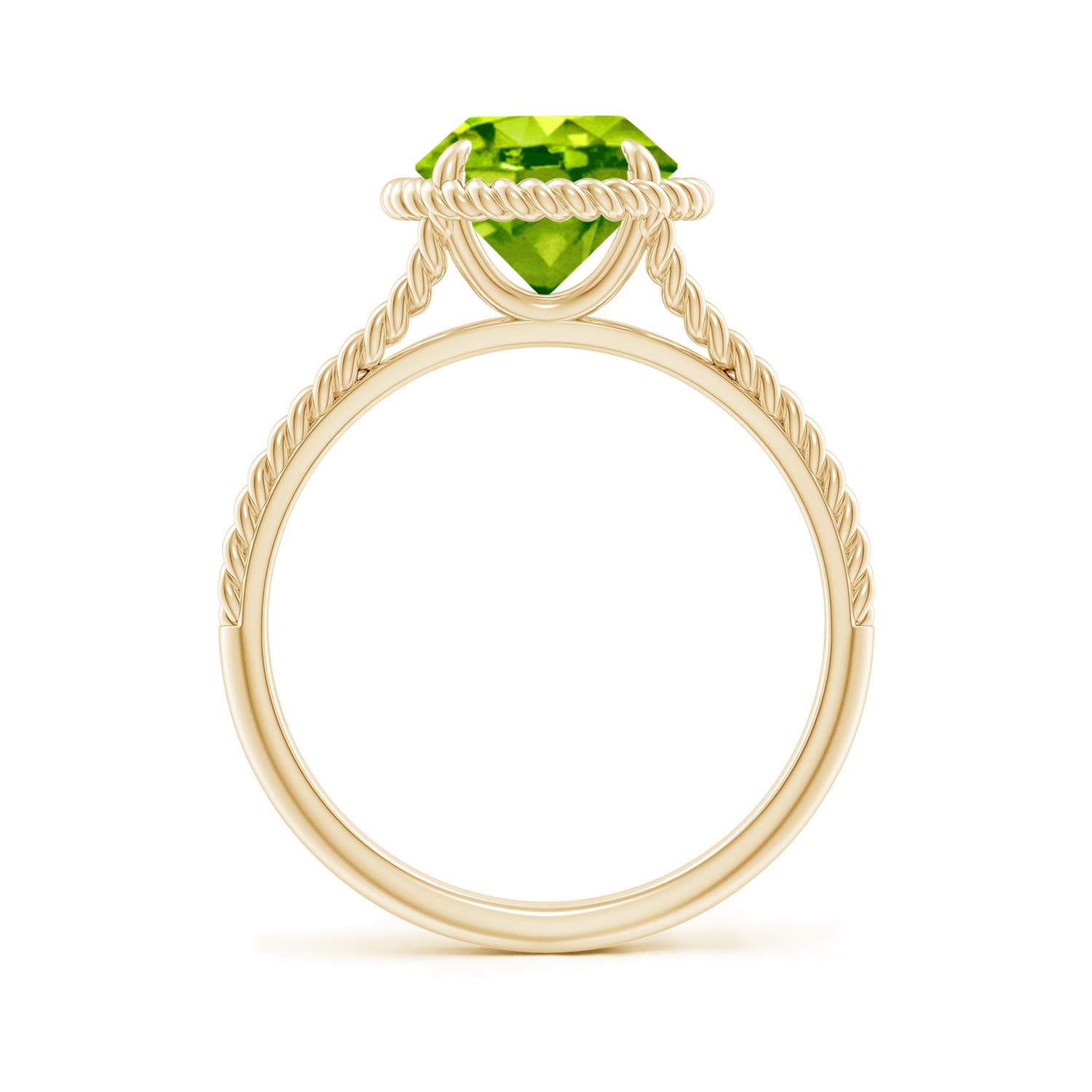 AAA - Peridot / 2 CT / 14 KT Yellow Gold