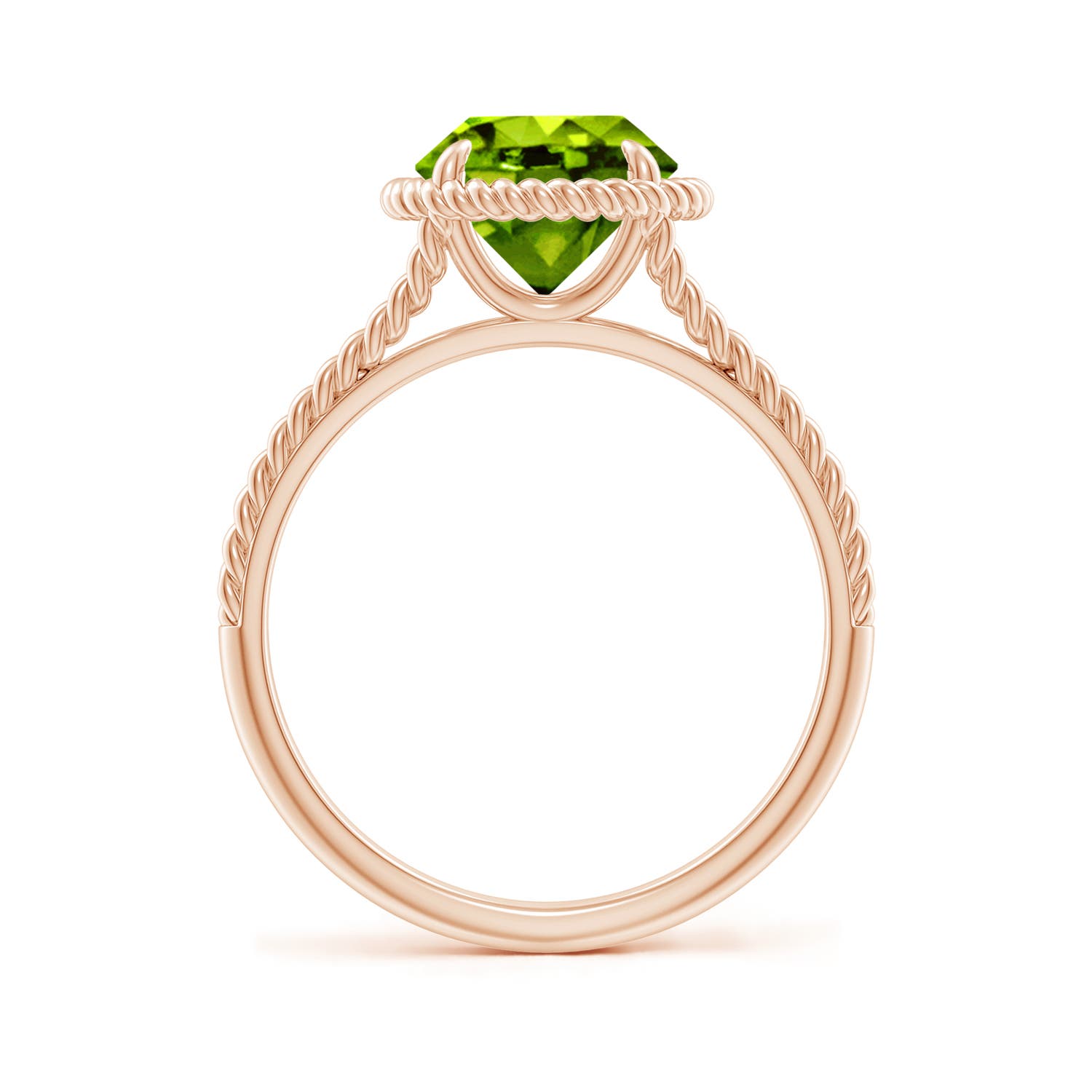 AAAA - Peridot / 2 CT / 14 KT Rose Gold