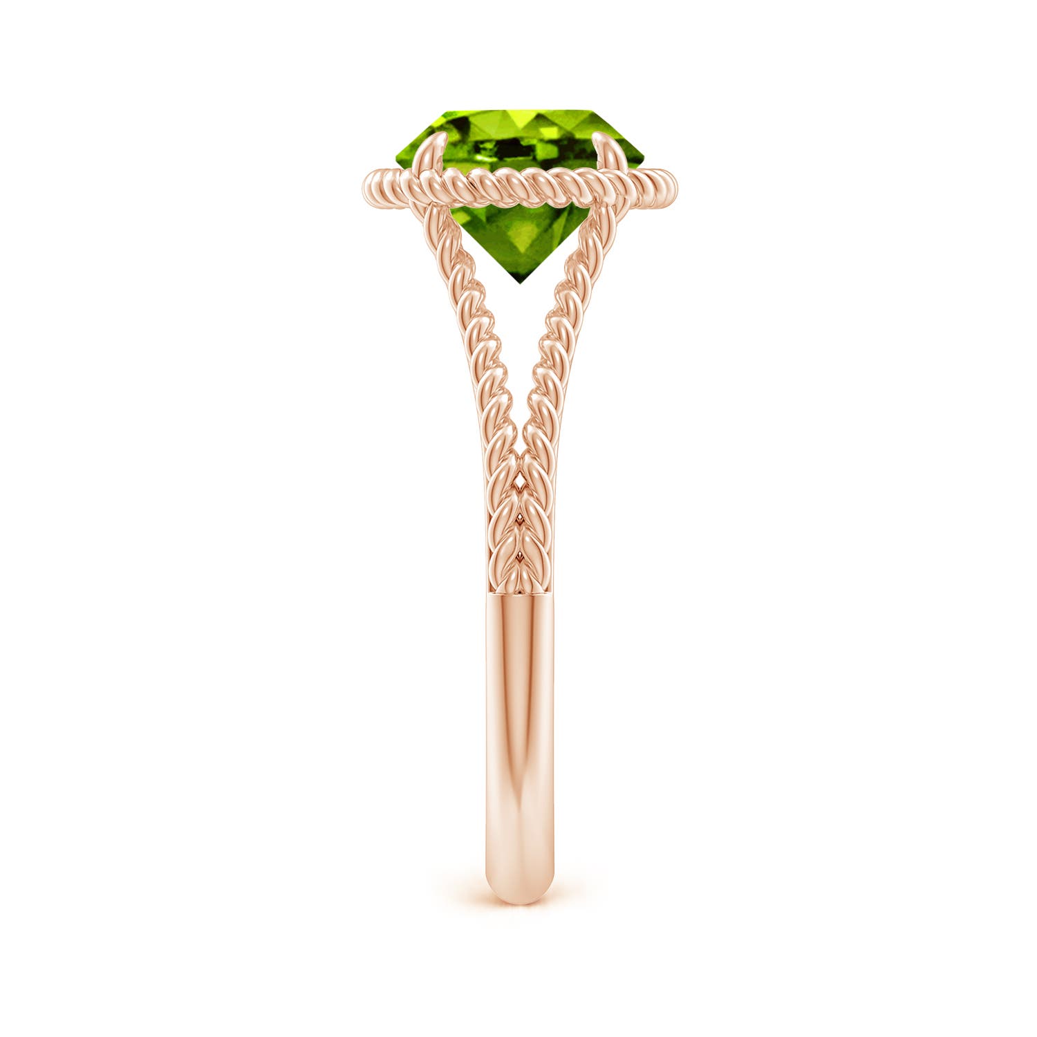 AAAA - Peridot / 2 CT / 14 KT Rose Gold