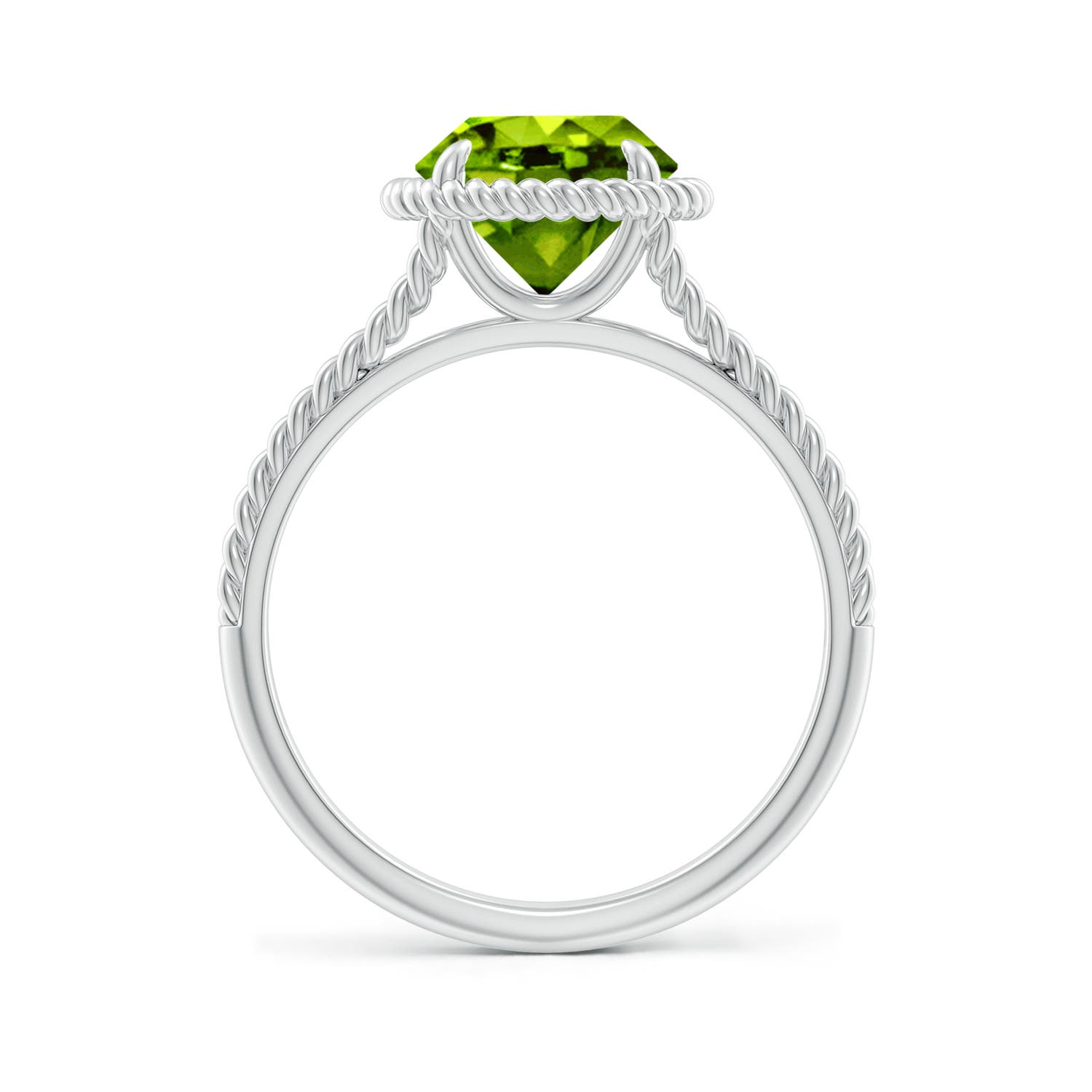 AAAA - Peridot / 2 CT / 14 KT White Gold