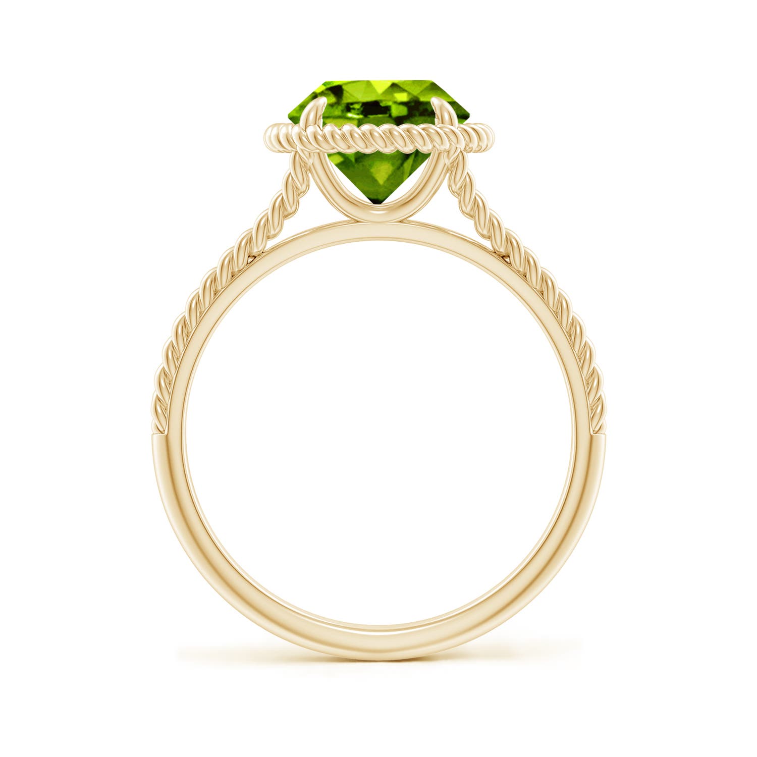 AAAA - Peridot / 2 CT / 14 KT Yellow Gold