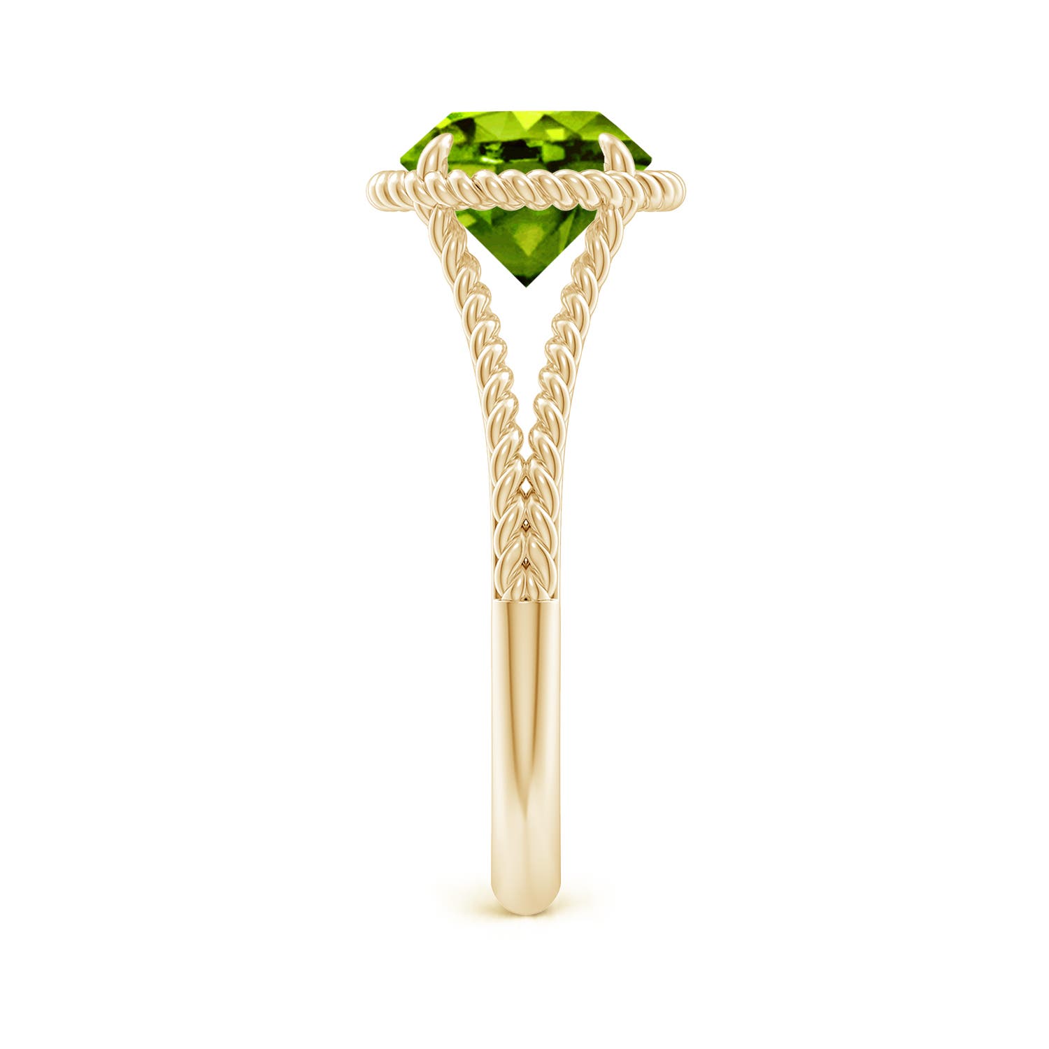 AAAA - Peridot / 2 CT / 14 KT Yellow Gold