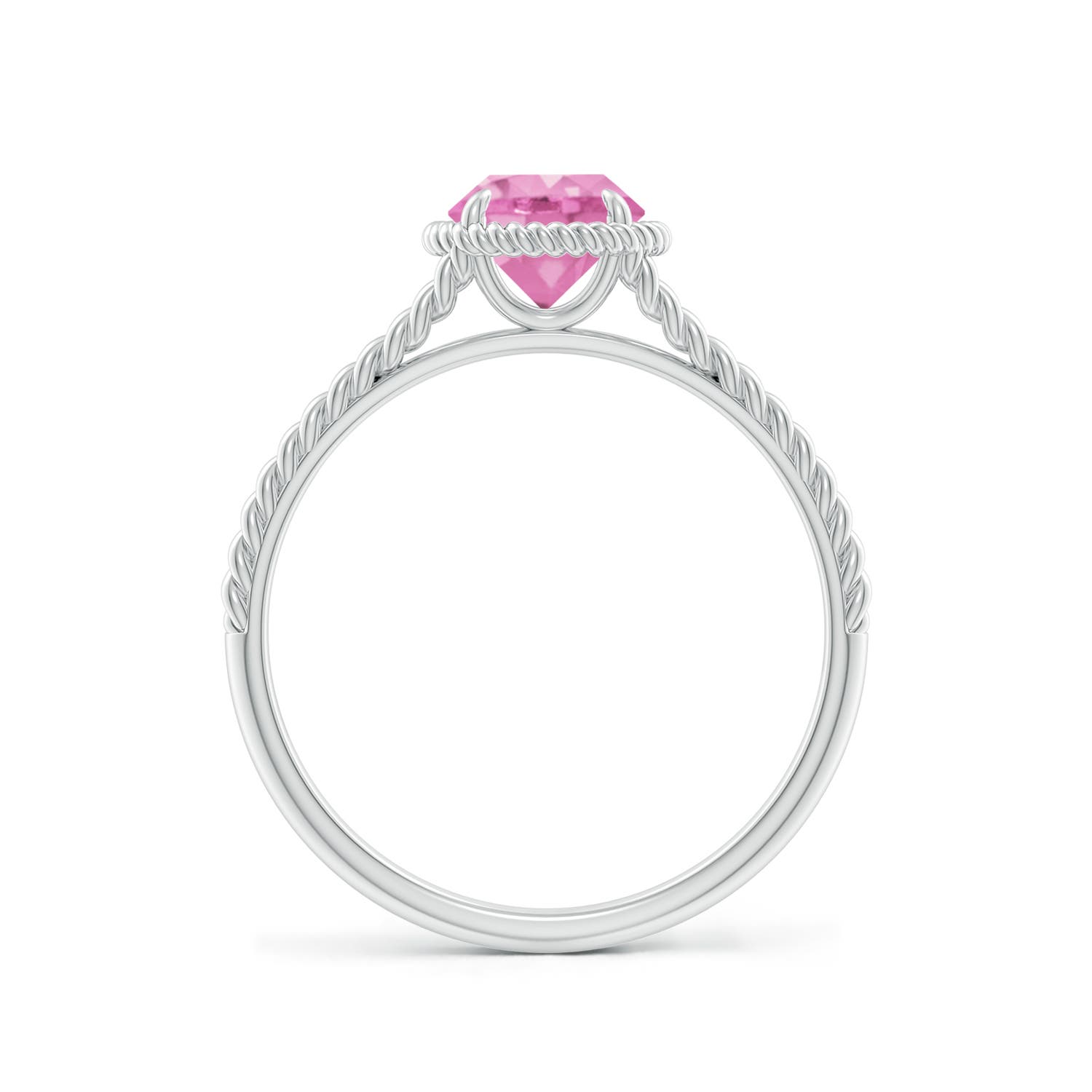 A - Pink Sapphire / 1 CT / 14 KT White Gold