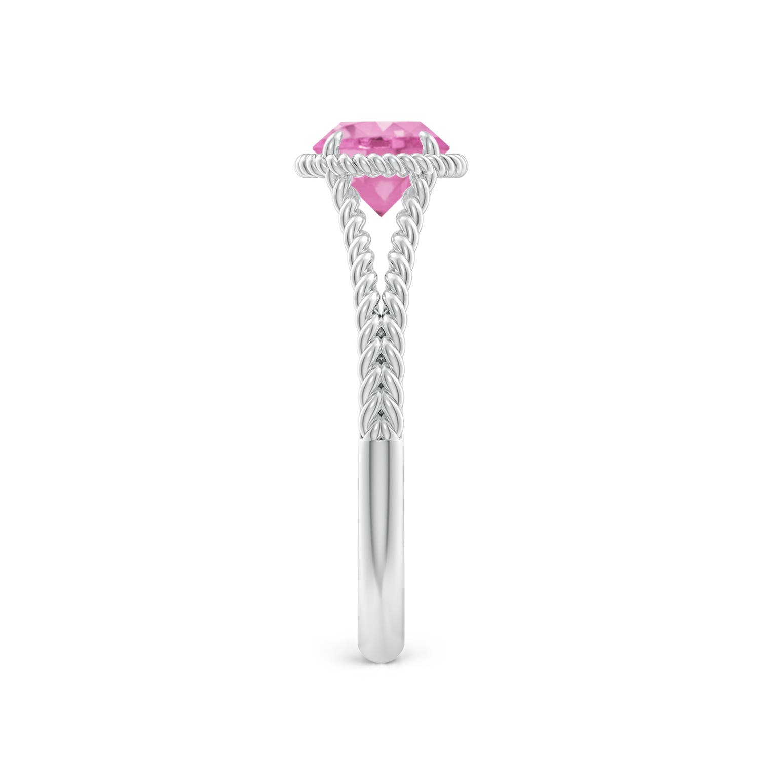 A - Pink Sapphire / 1 CT / 14 KT White Gold