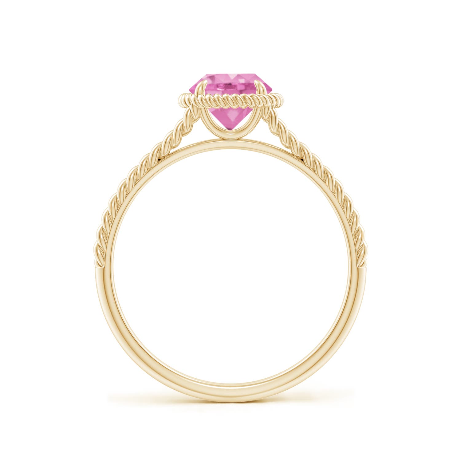 A - Pink Sapphire / 1 CT / 14 KT Yellow Gold