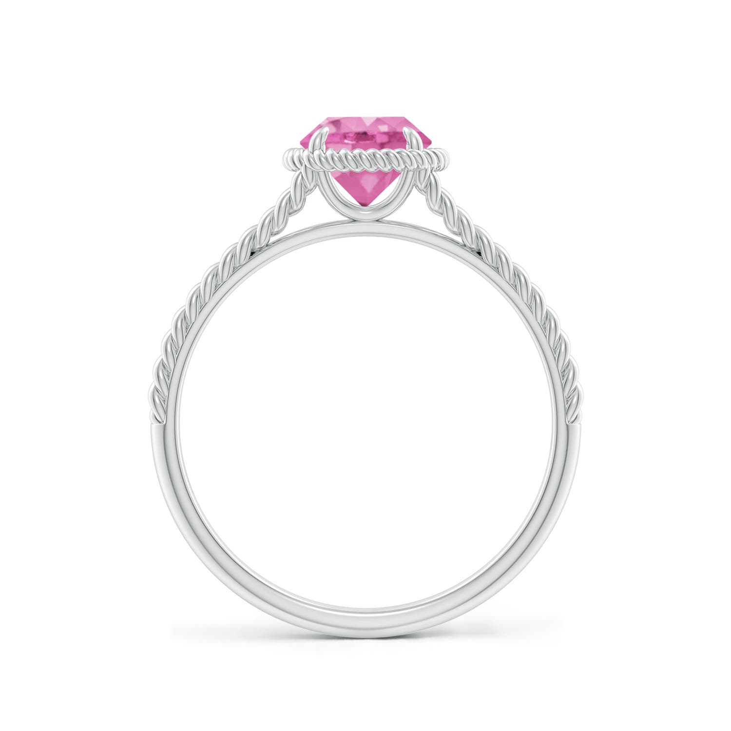 AA - Pink Sapphire / 1 CT / 14 KT White Gold