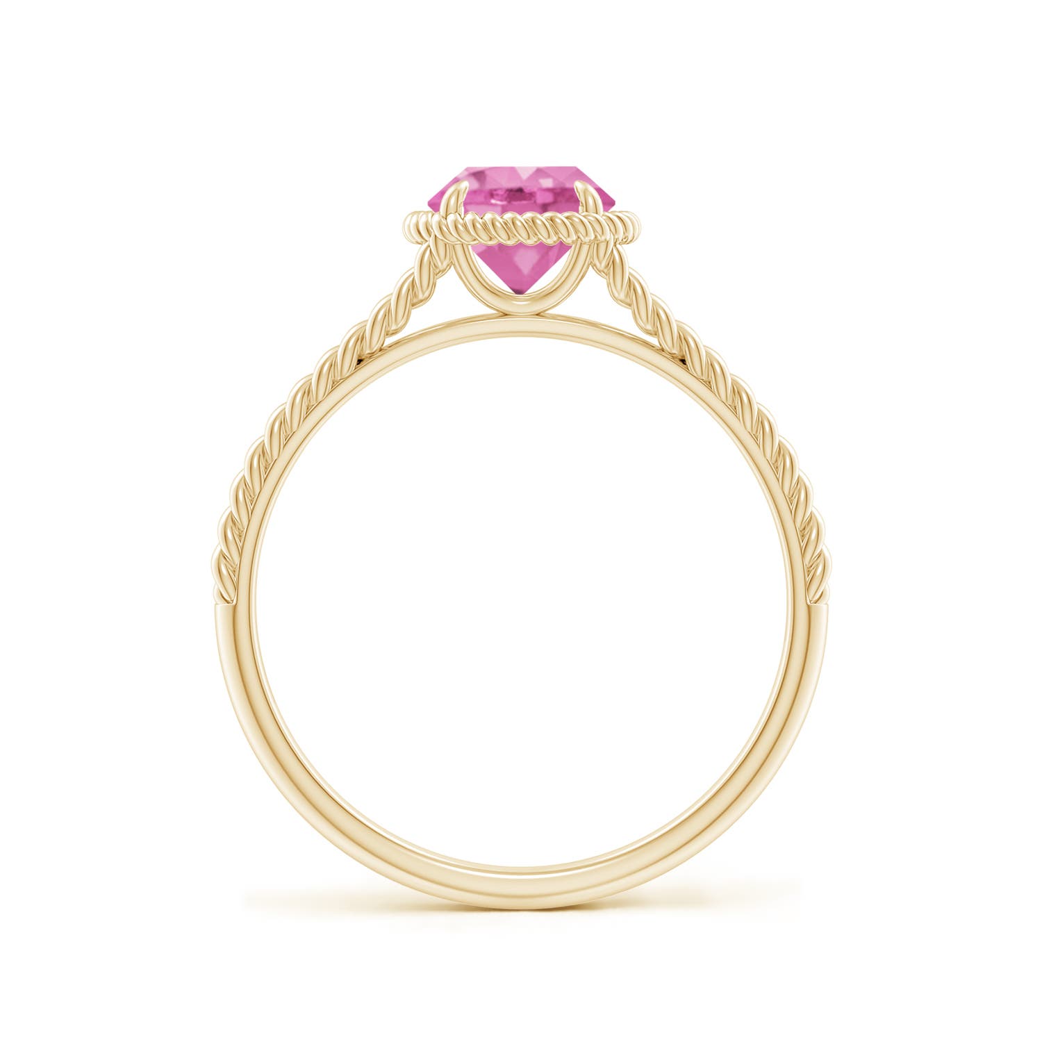 AA - Pink Sapphire / 1 CT / 14 KT Yellow Gold