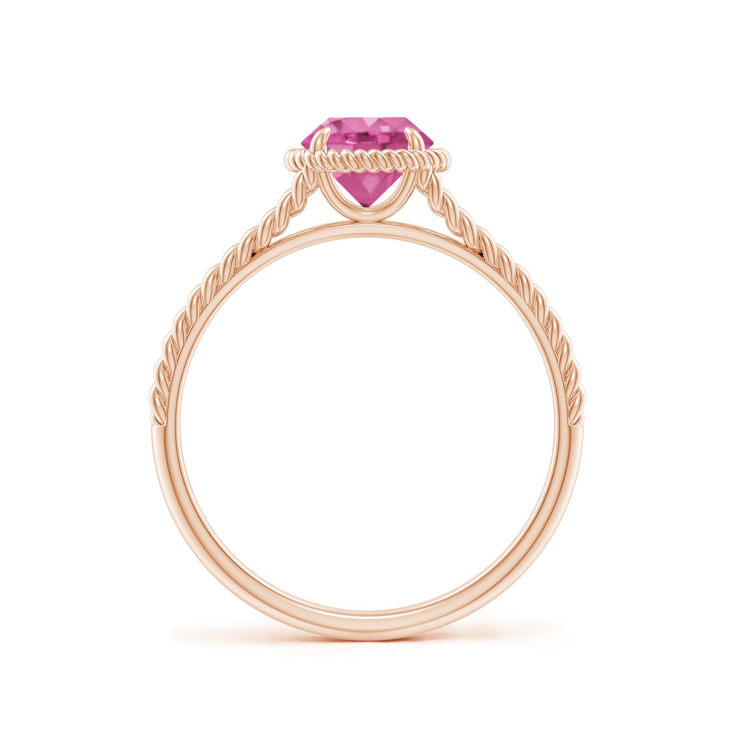 AAA - Pink Sapphire / 1 CT / 14 KT Rose Gold