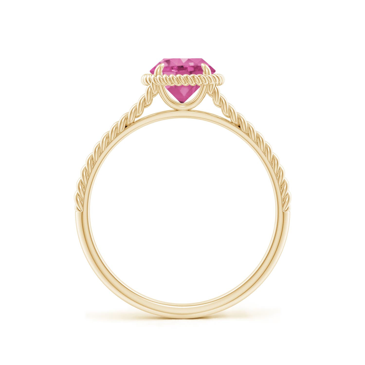 AAA - Pink Sapphire / 1 CT / 14 KT Yellow Gold