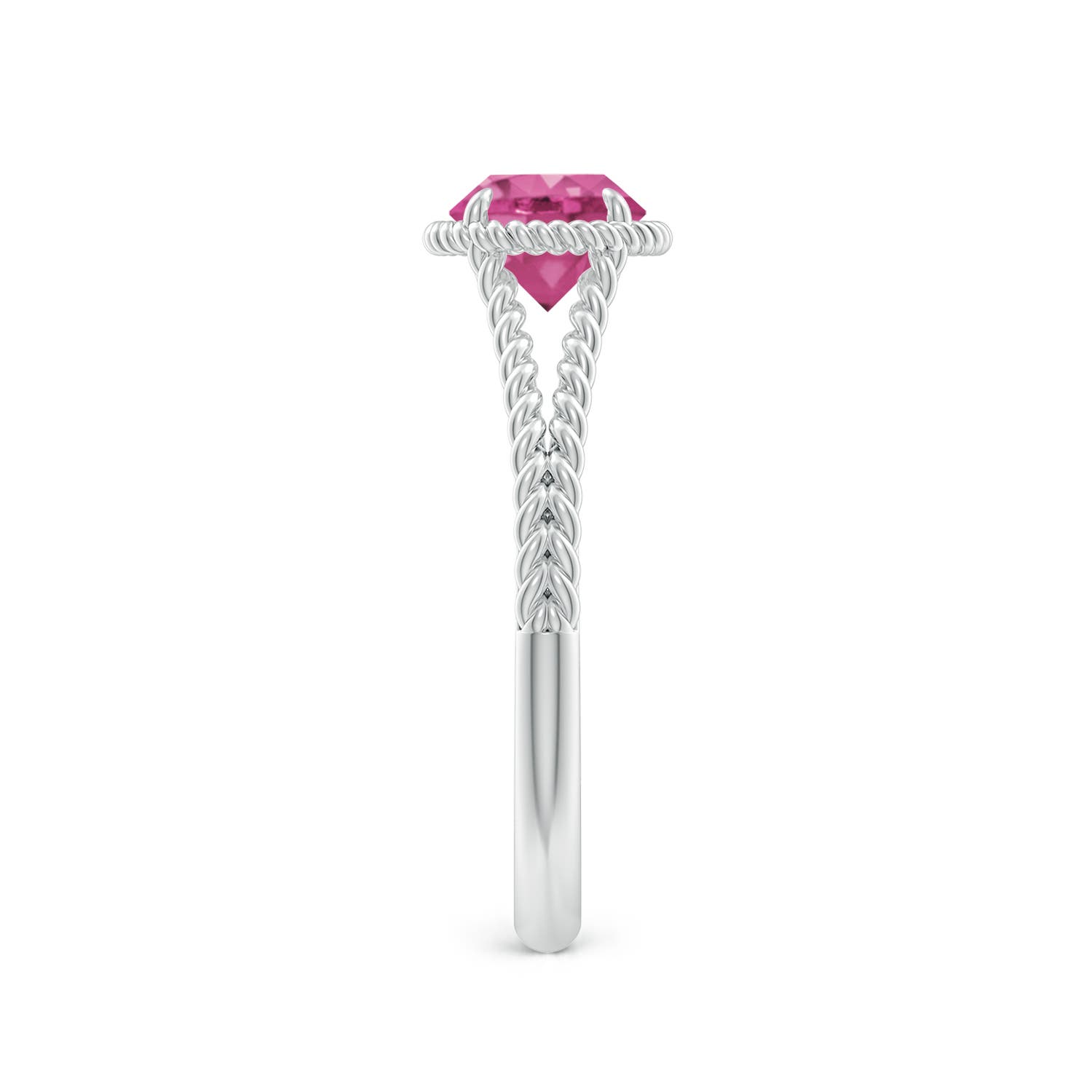 AAAA - Pink Sapphire / 1 CT / 14 KT White Gold