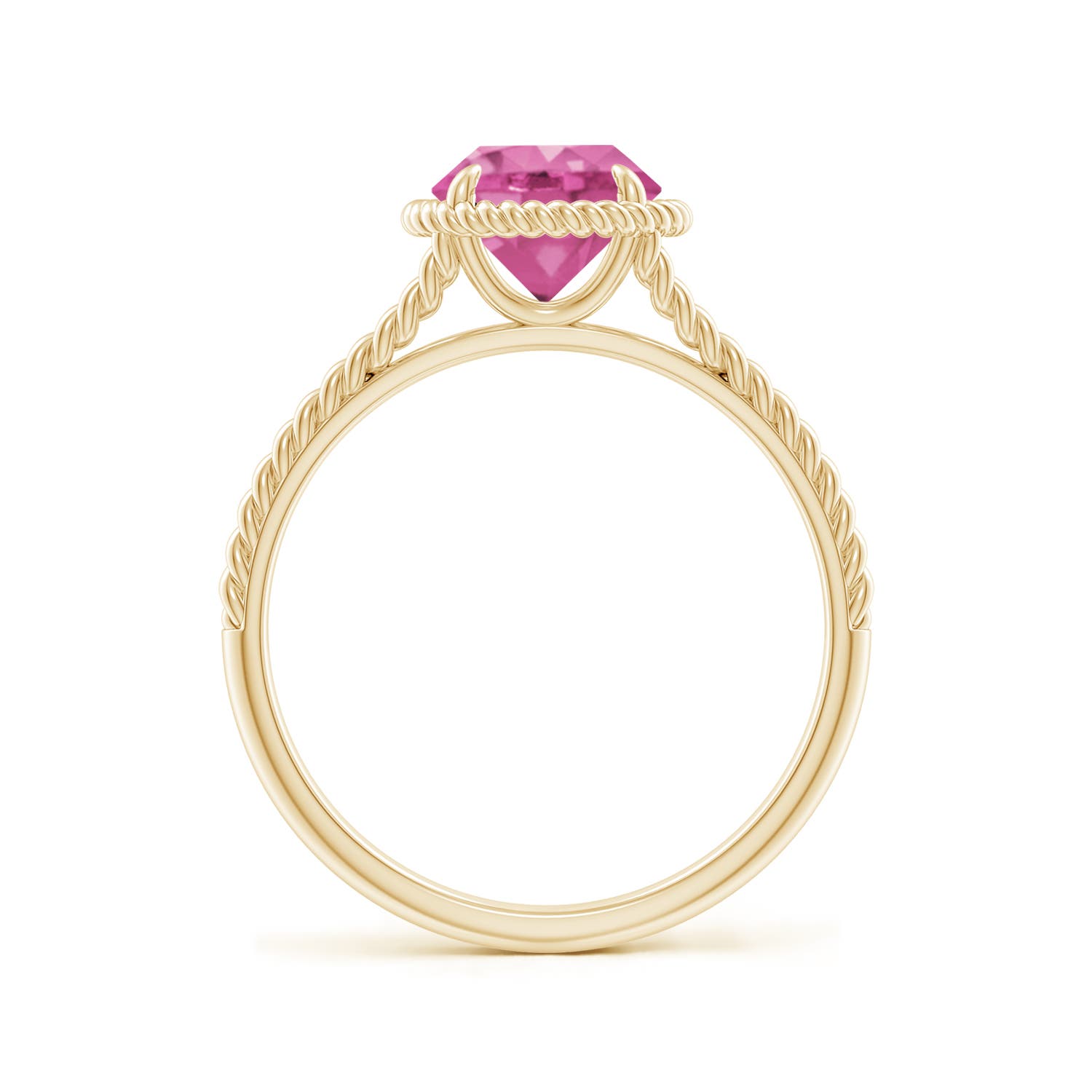 AAA - Pink Sapphire / 1.6 CT / 14 KT Yellow Gold