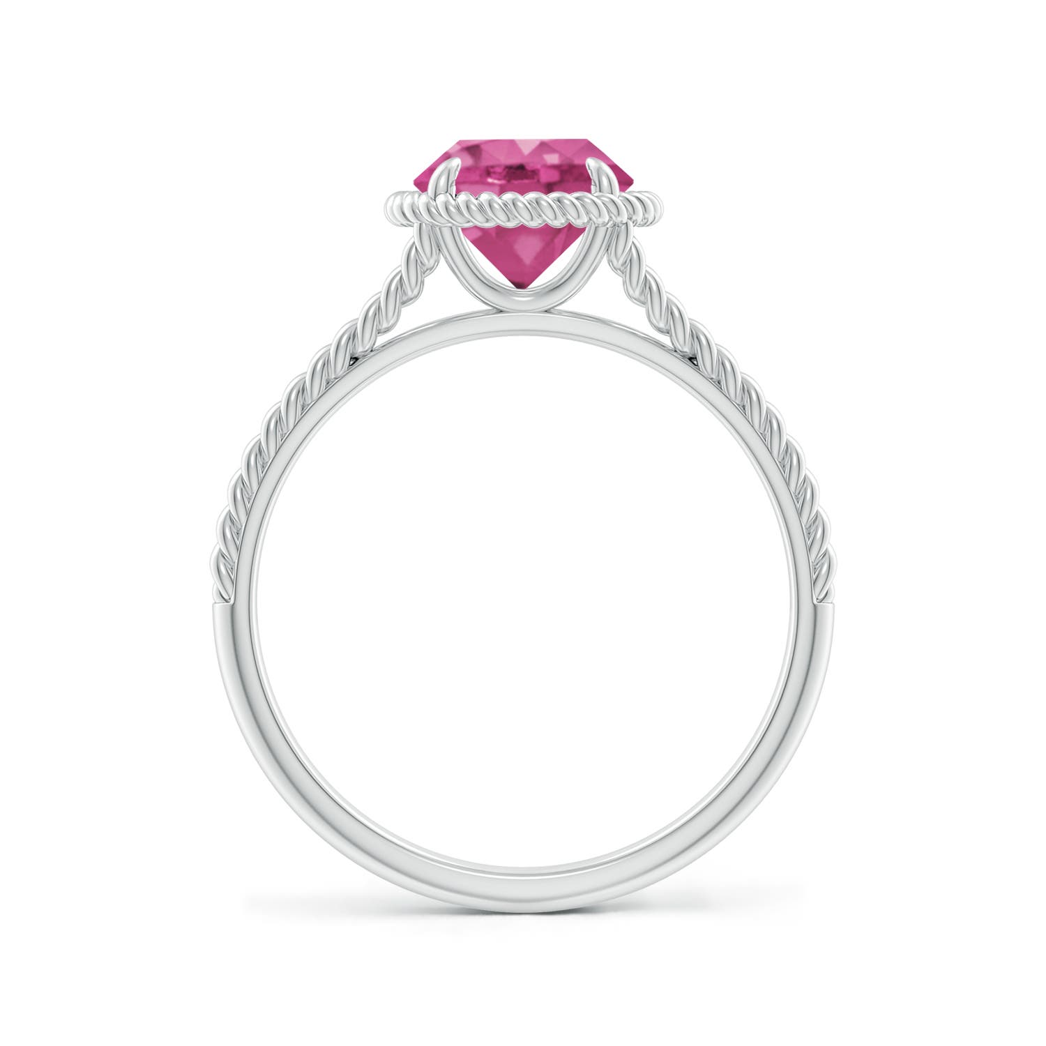 AAAA - Pink Sapphire / 1.6 CT / 14 KT White Gold