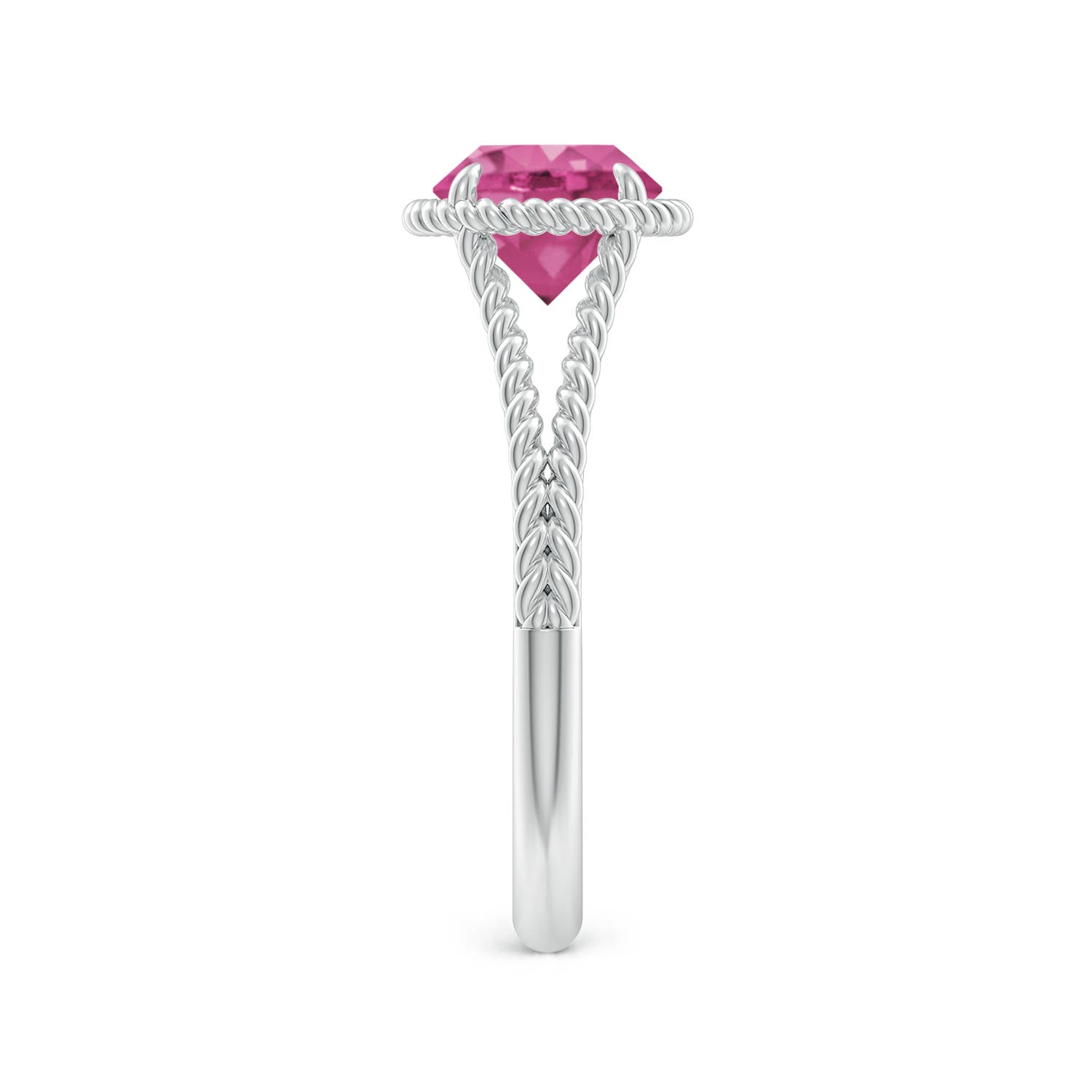 AAAA - Pink Sapphire / 1.6 CT / 14 KT White Gold