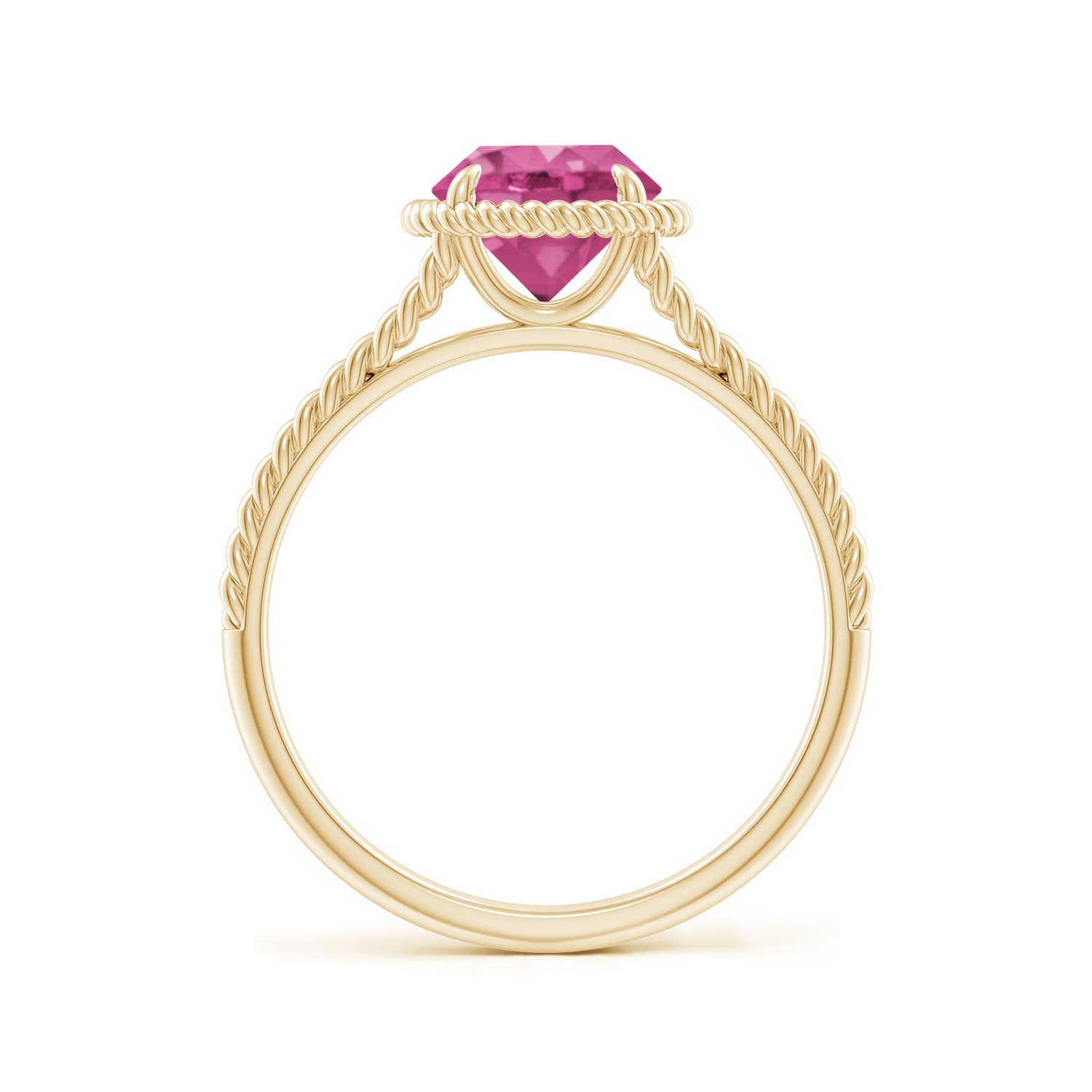 AAAA - Pink Sapphire / 1.6 CT / 14 KT Yellow Gold