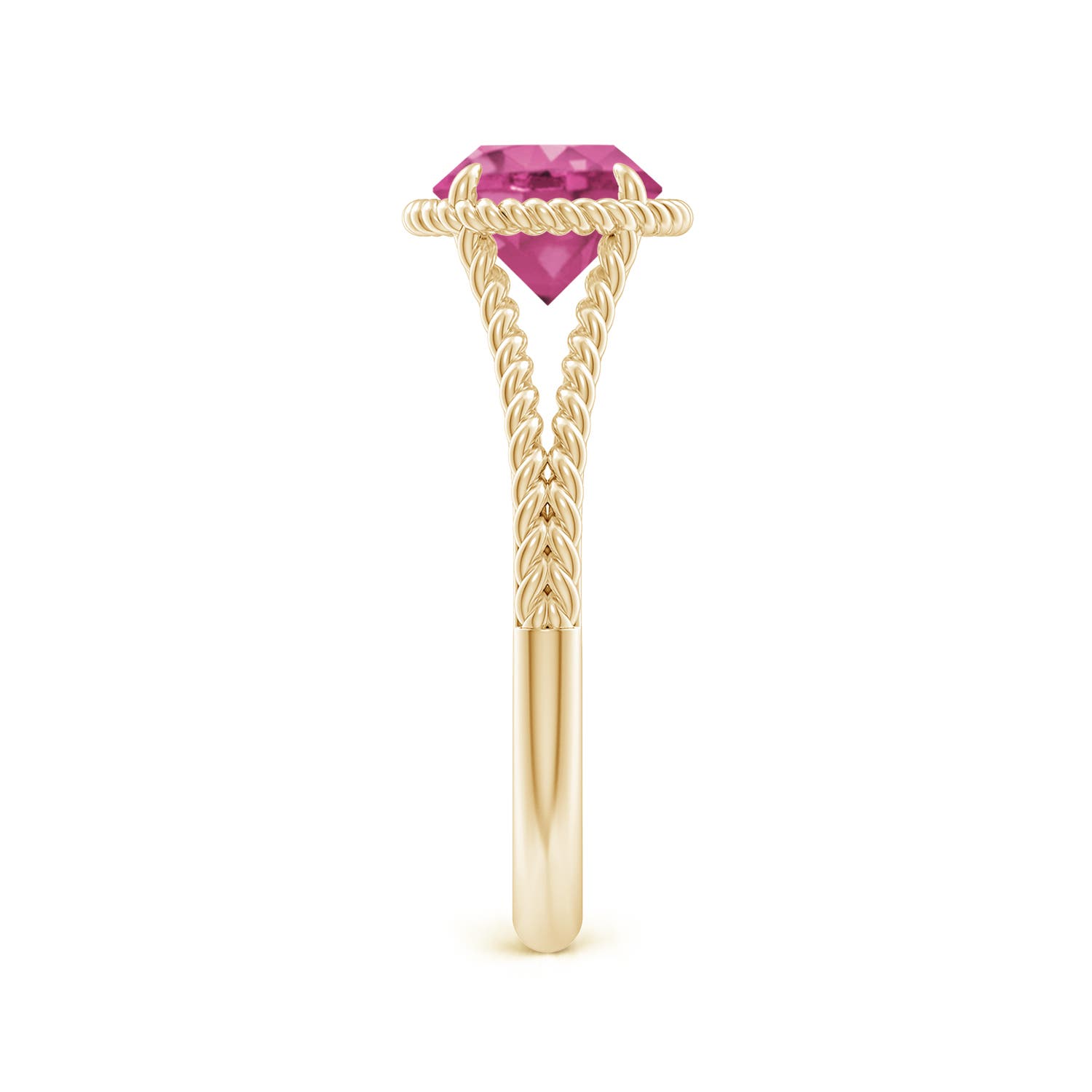 AAAA - Pink Sapphire / 1.6 CT / 14 KT Yellow Gold